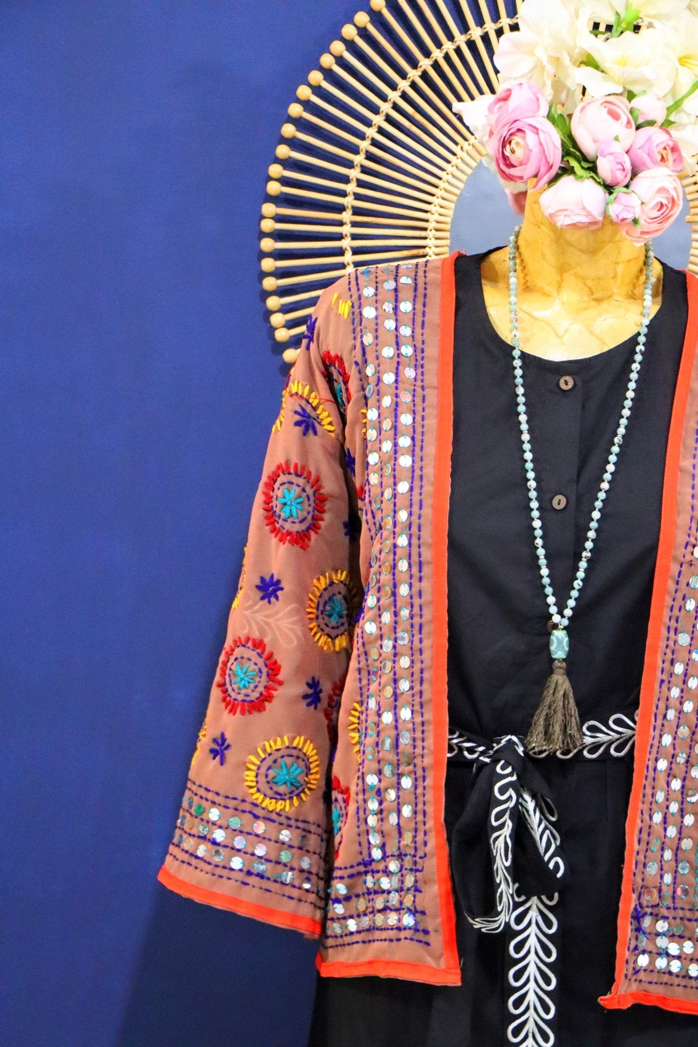 Phulkari in Toffee - Handmade Jewellery - i am boho