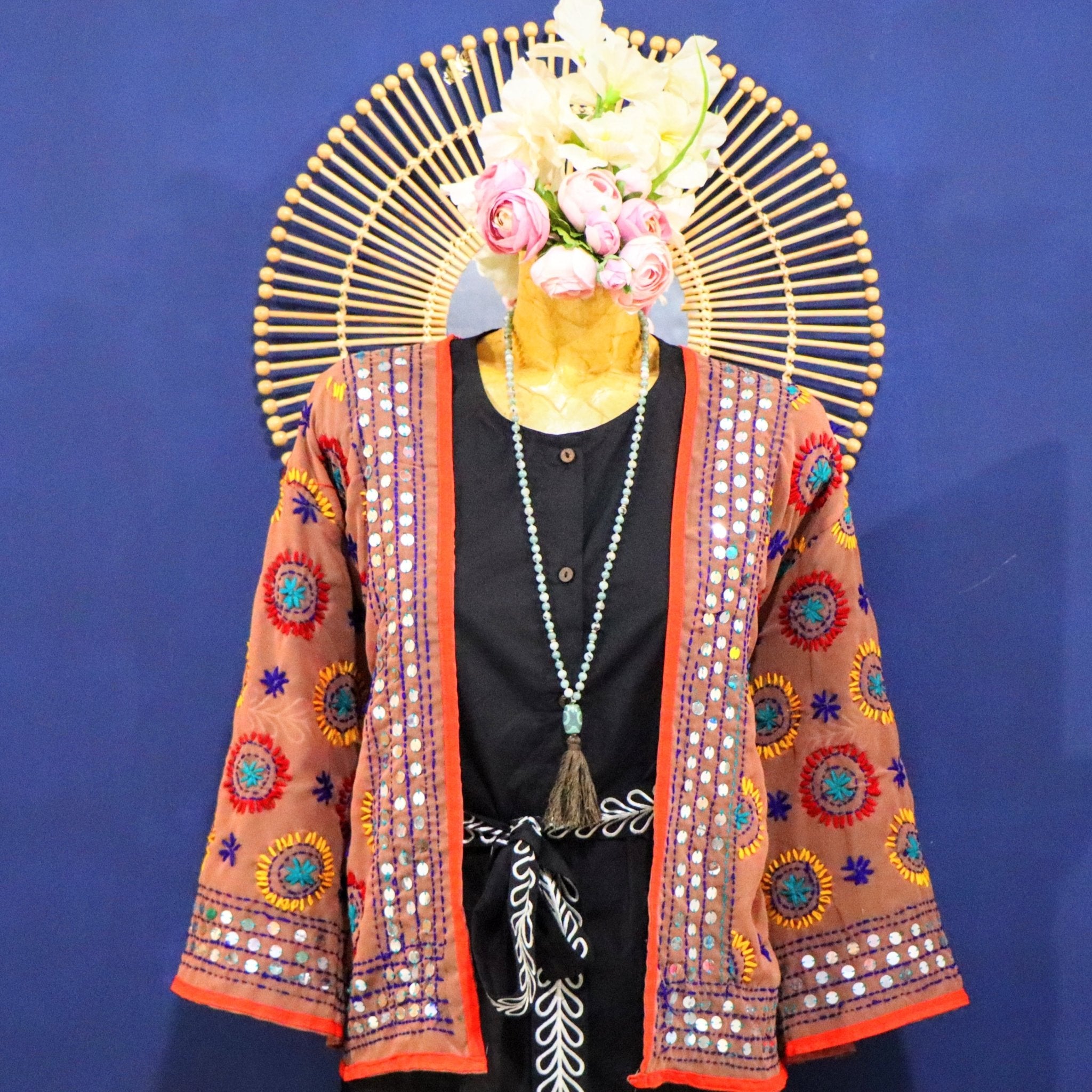 Phulkari in Toffee - Handmade Jewellery - i am boho