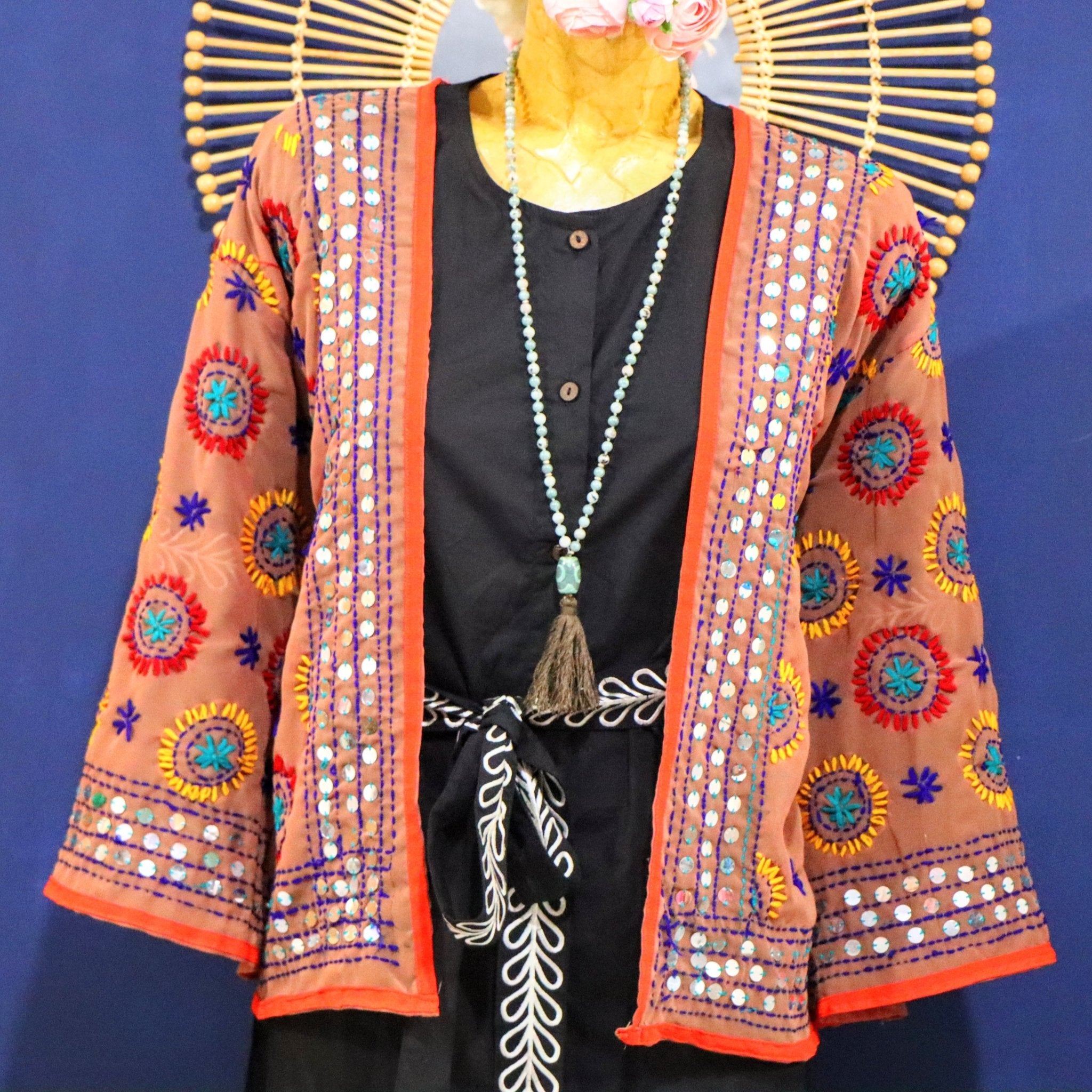 Phulkari in Toffee - Handmade Jewellery - i am boho