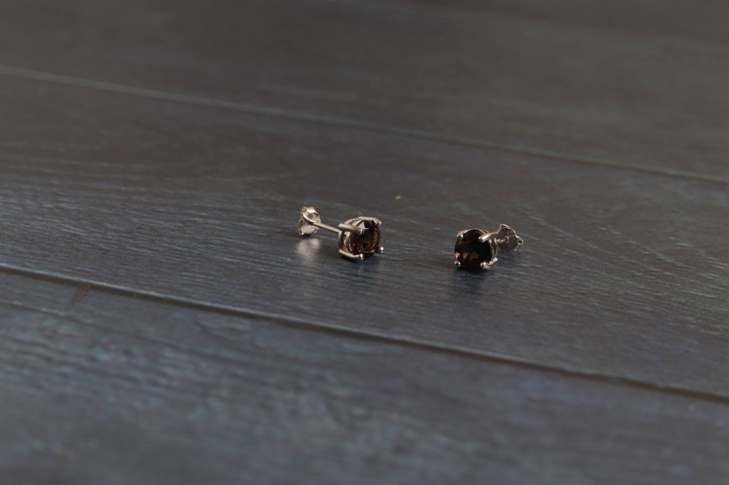 Smokey Stone Studs - Handmade Jewellery - i am boho