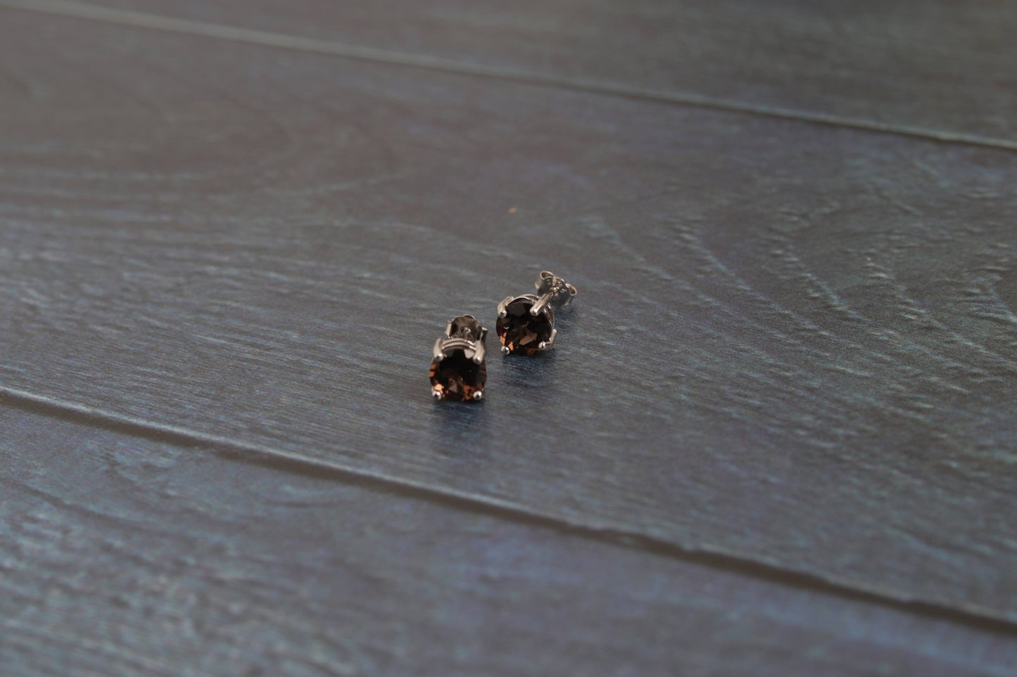 Smokey Stone Studs - Handmade Jewellery - i am boho