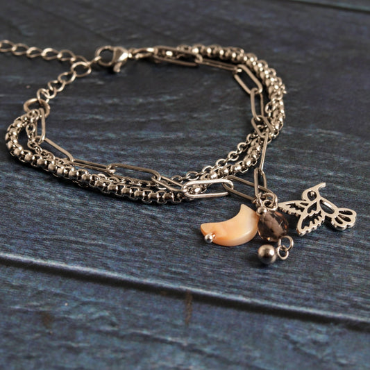 Moon & Ember Layered Bracelet - Handmade Jewellery - i am boho