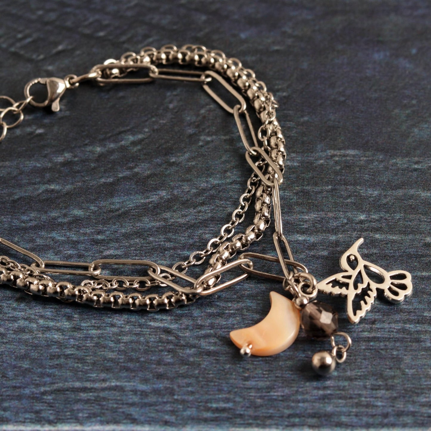 Moon & Ember Layered Bracelet - Handmade Jewellery - i am boho