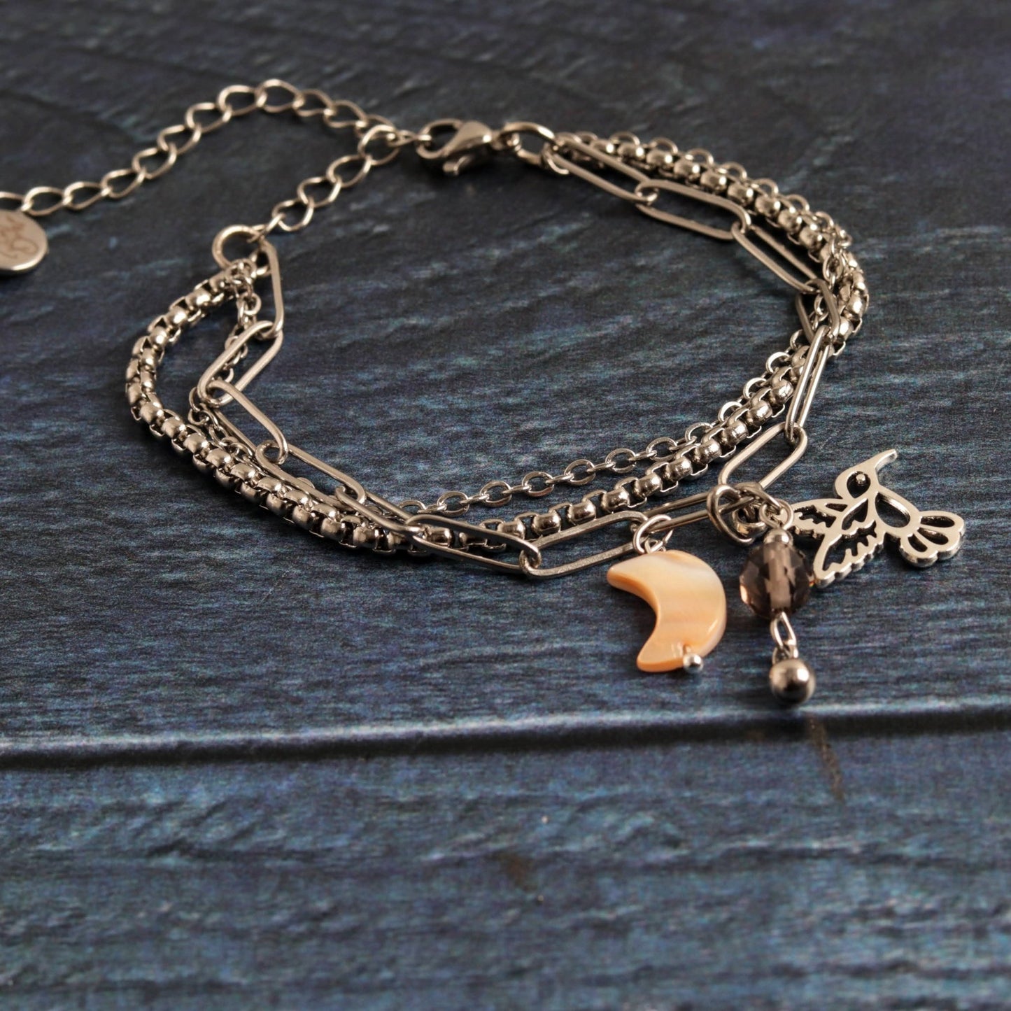 Moon & Ember Layered Bracelet - Handmade Jewellery - i am boho