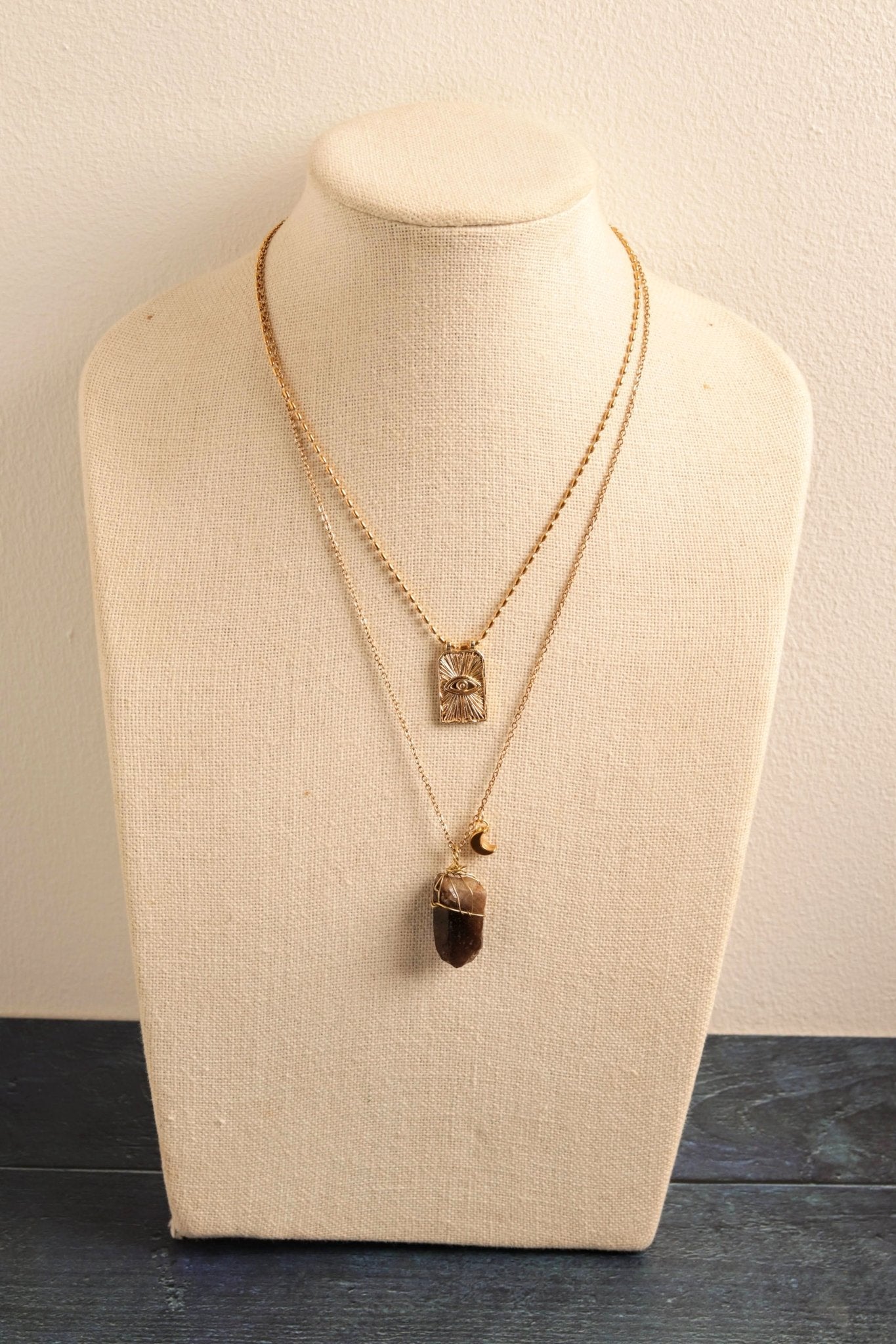 Mystic Eye Dual Layer Necklace - Handmade Jewellery - i am boho