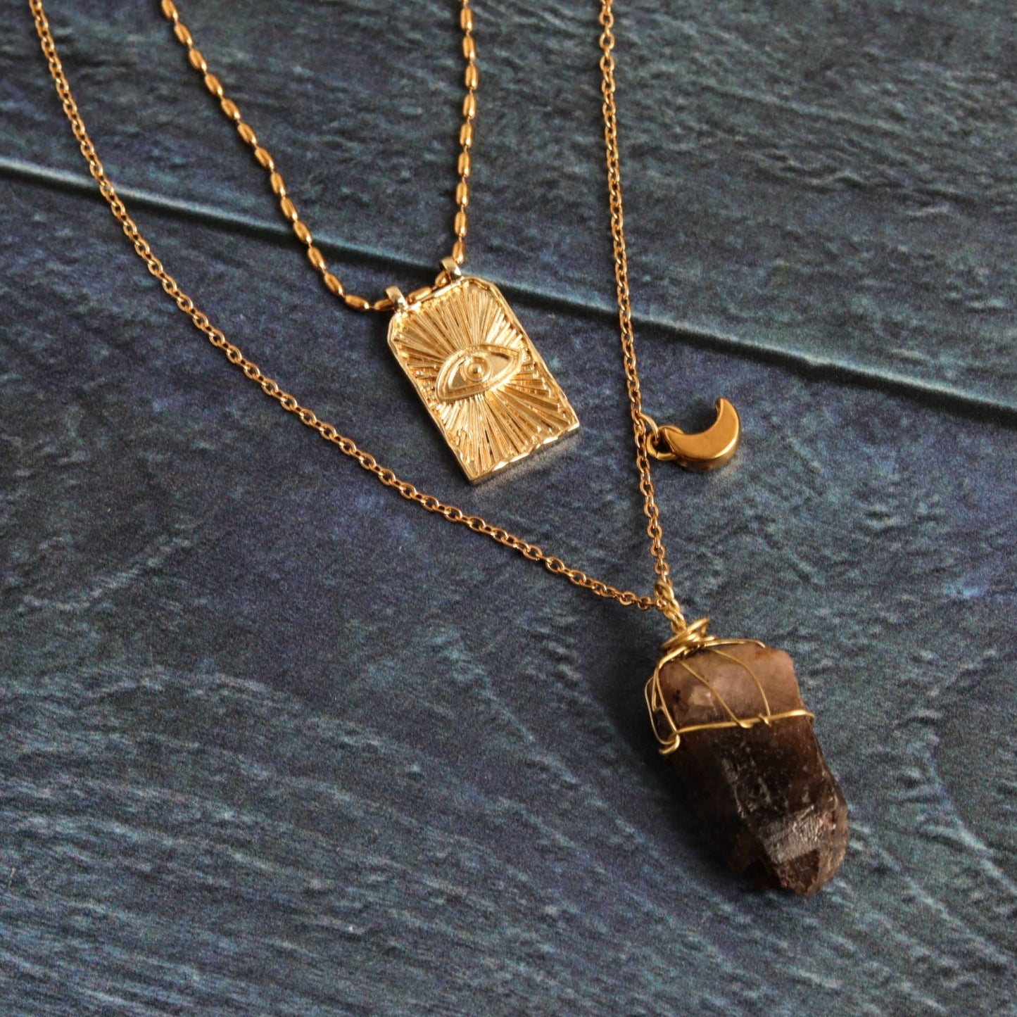 Mystic Eye Dual Layer Necklace - Handmade Jewellery - i am boho
