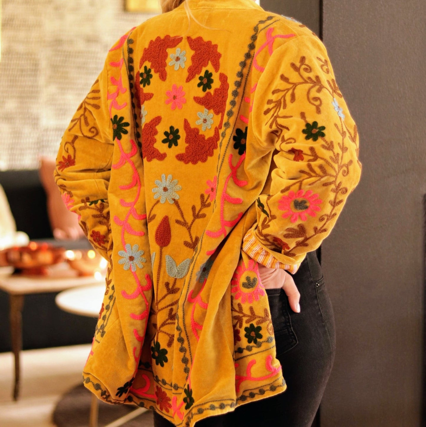 Velvet Mid Length Mustard