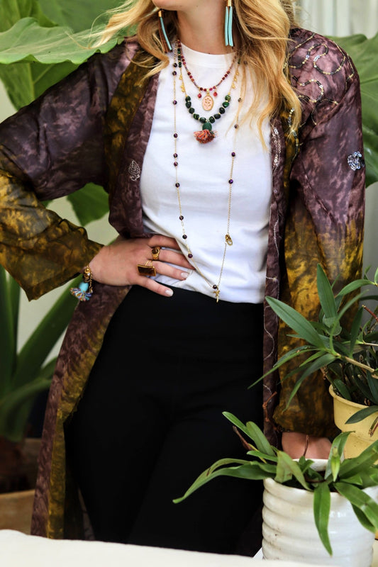 Olive Jungle Wrap Kimono - Handmade Jewellery - i am boho