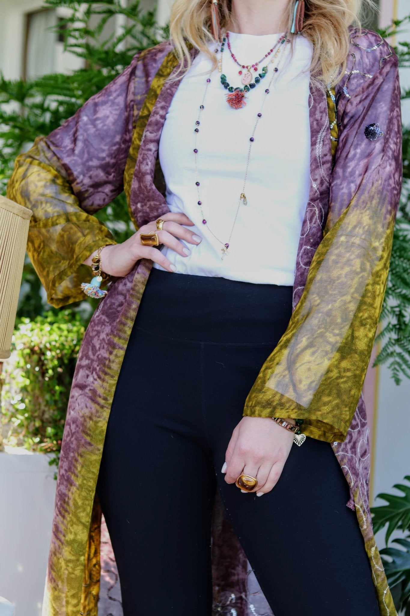 Olive Jungle Wrap Kimono