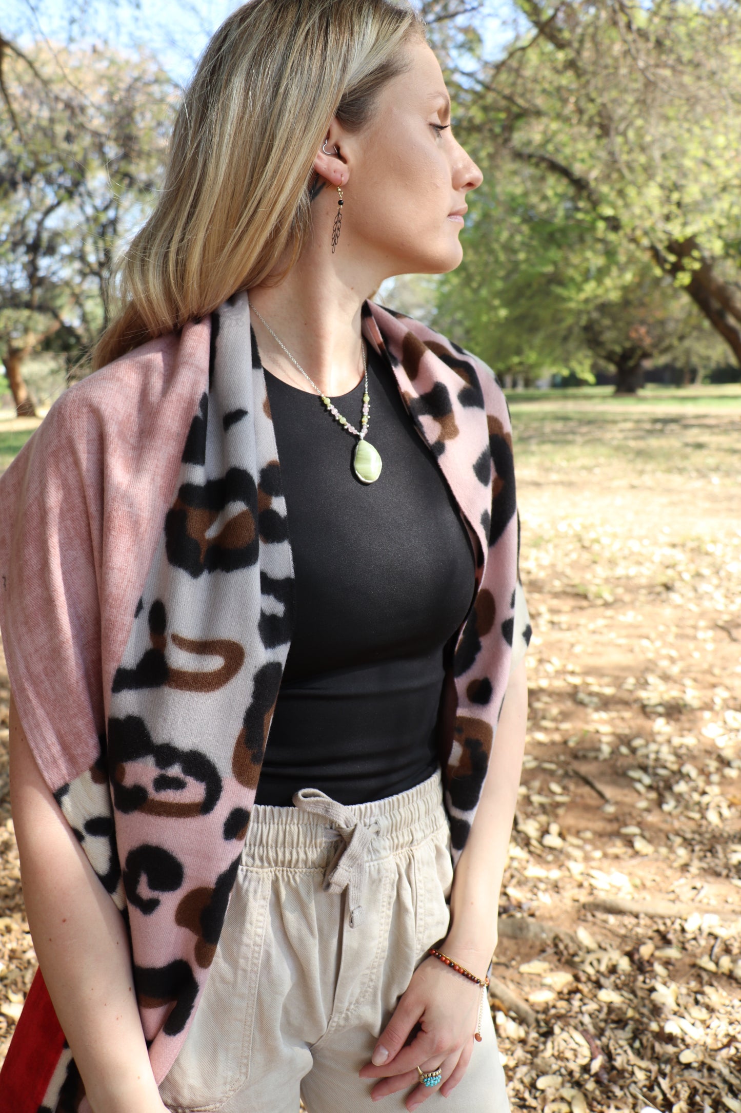 Cashmere & Bamboo in Scarlet Animal