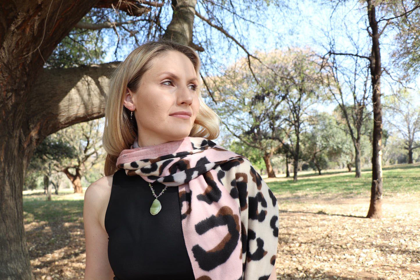 Cashmere & Bamboo in Scarlet Animal