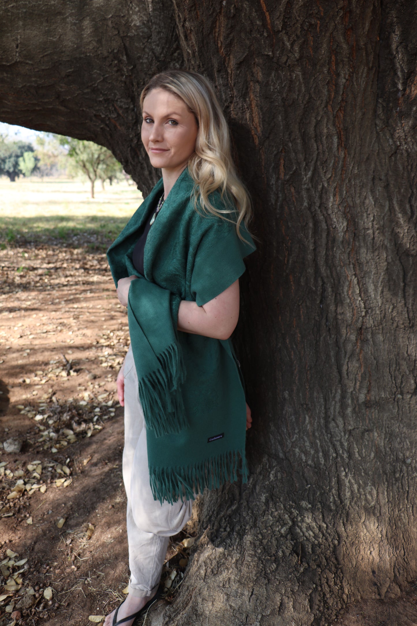 Cashmere Pashmina in Fern