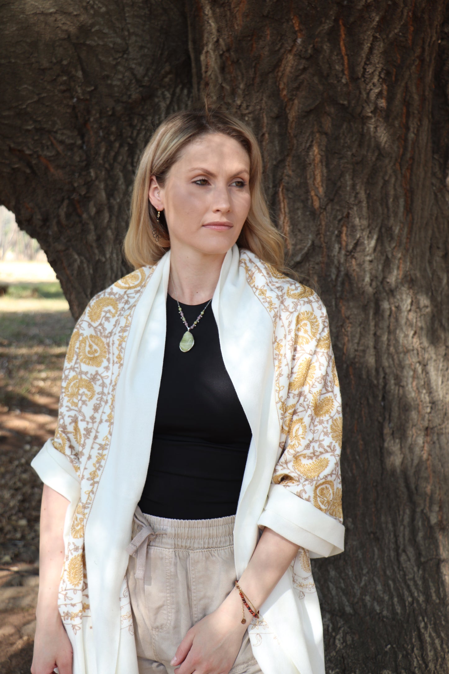 Cashmere Pashmina in Golden Pearl