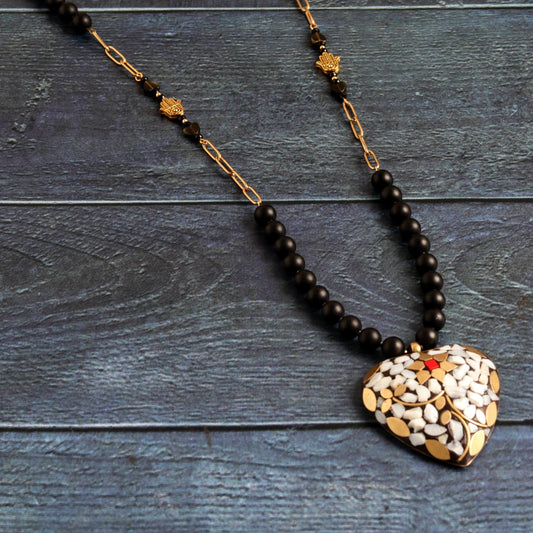 Dark Mosaic Heart- Handmade Jewellery - i am boho