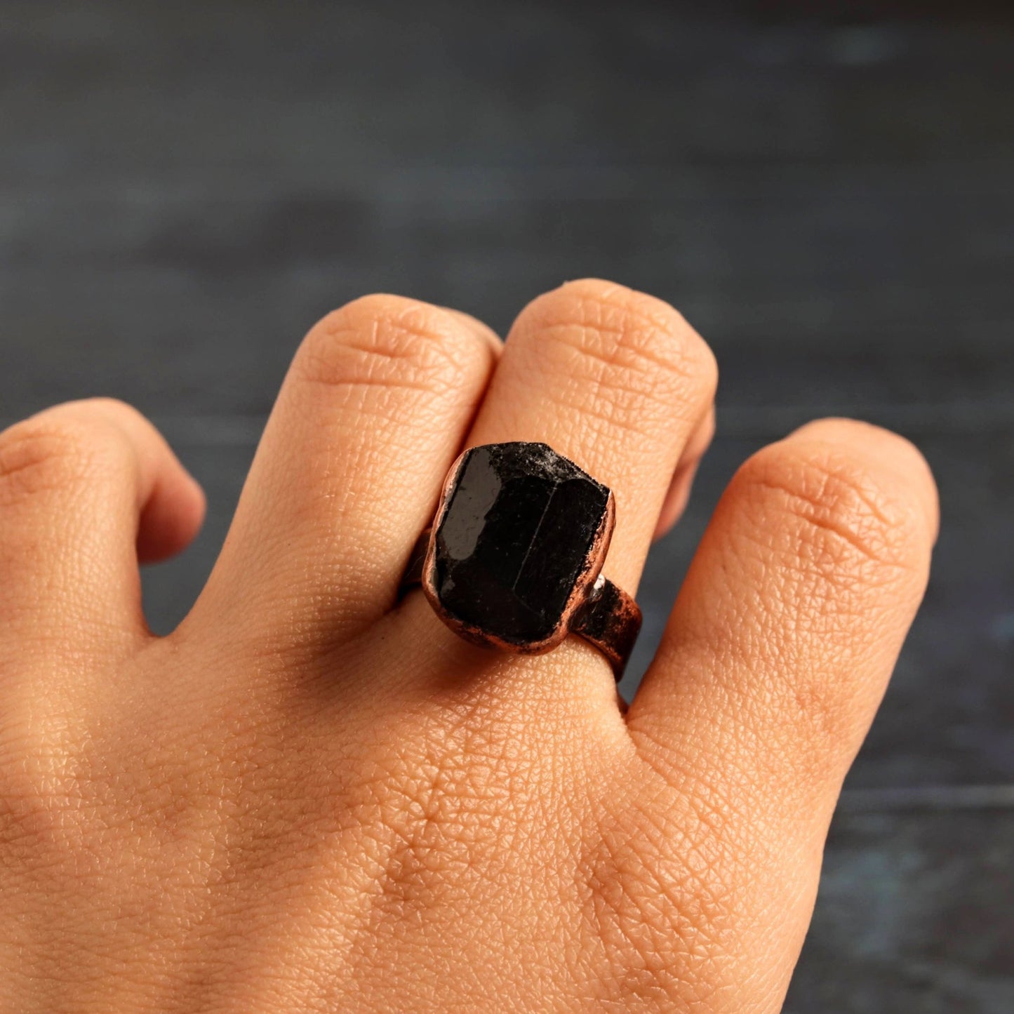 Dark Copper Cut- Handmade Jewellery - i am boho
