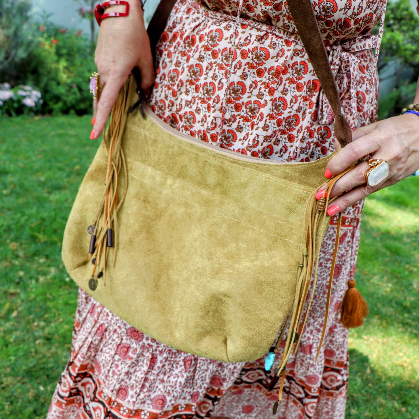Sammy's suede hobo bag