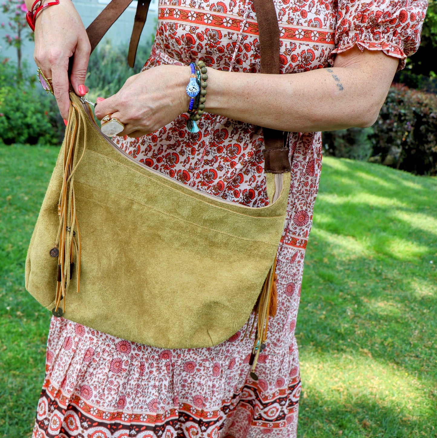Sammy's suede hobo bag