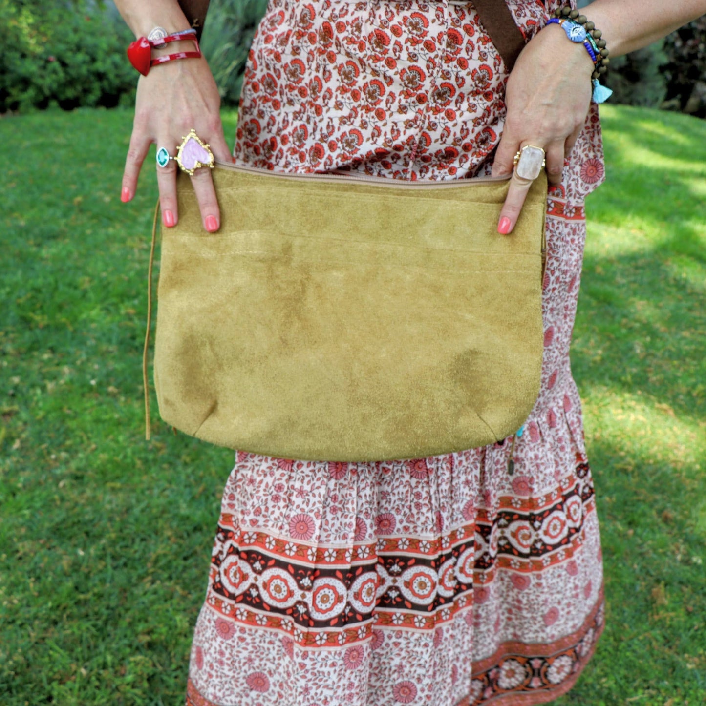 Sammy's suede hobo bag