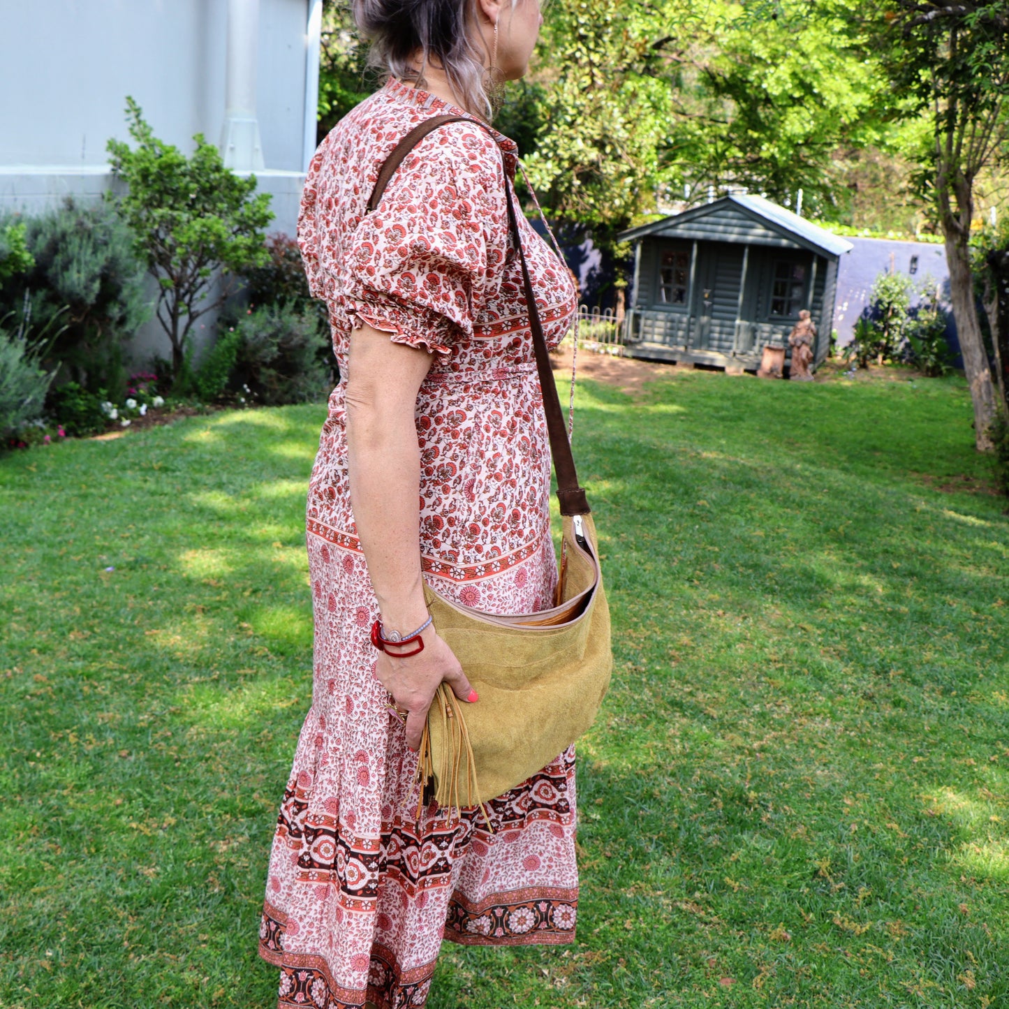 Sammy's suede hobo bag