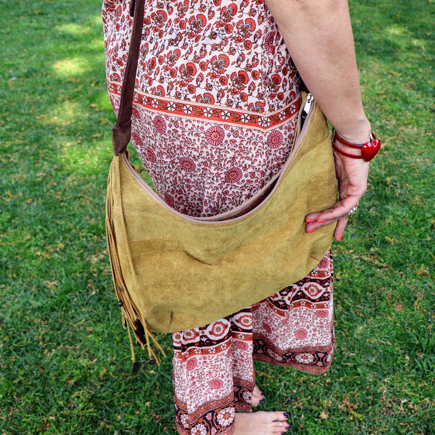 Sammy's suede hobo bag