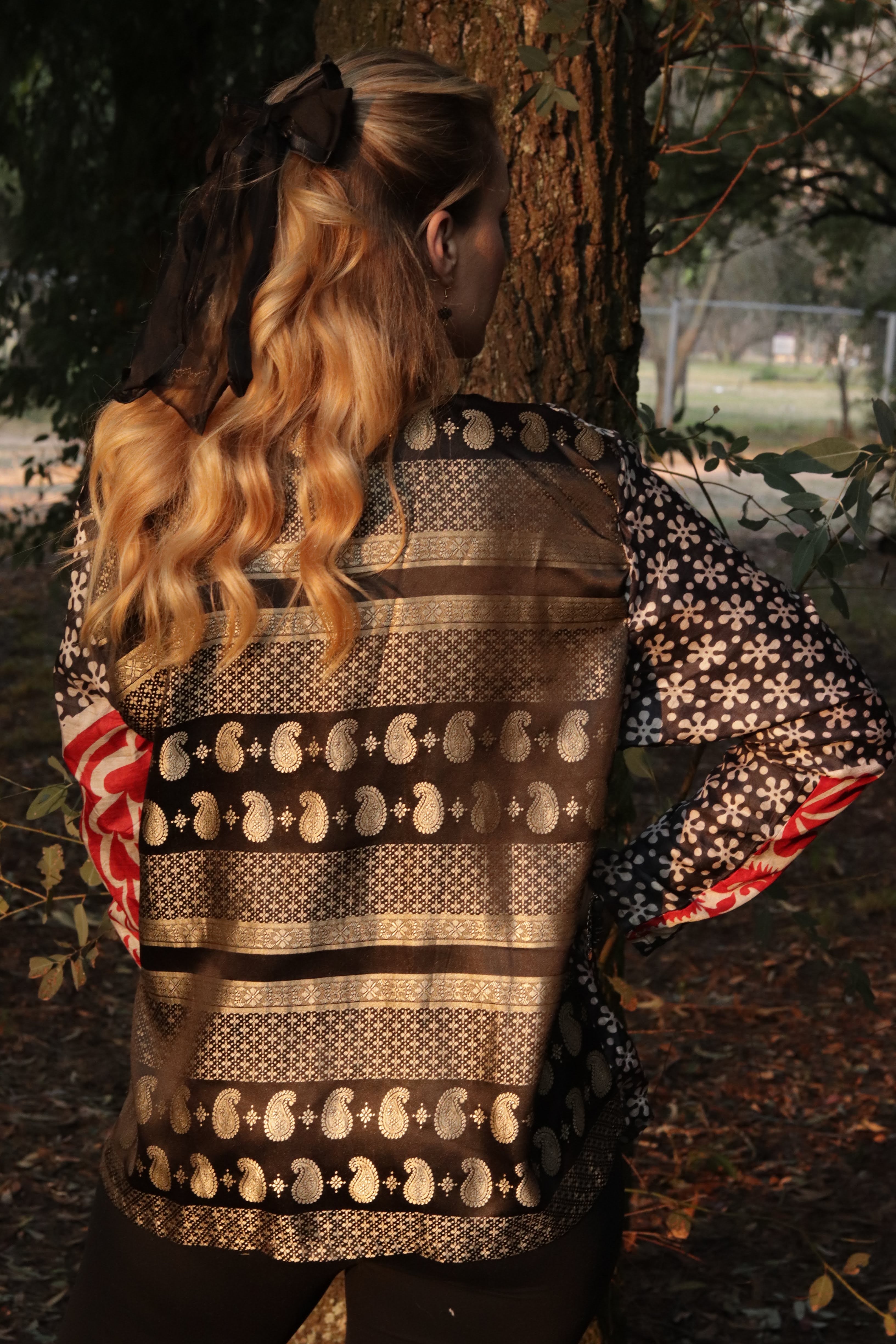 Snowflake & Paisley Silk Jacket