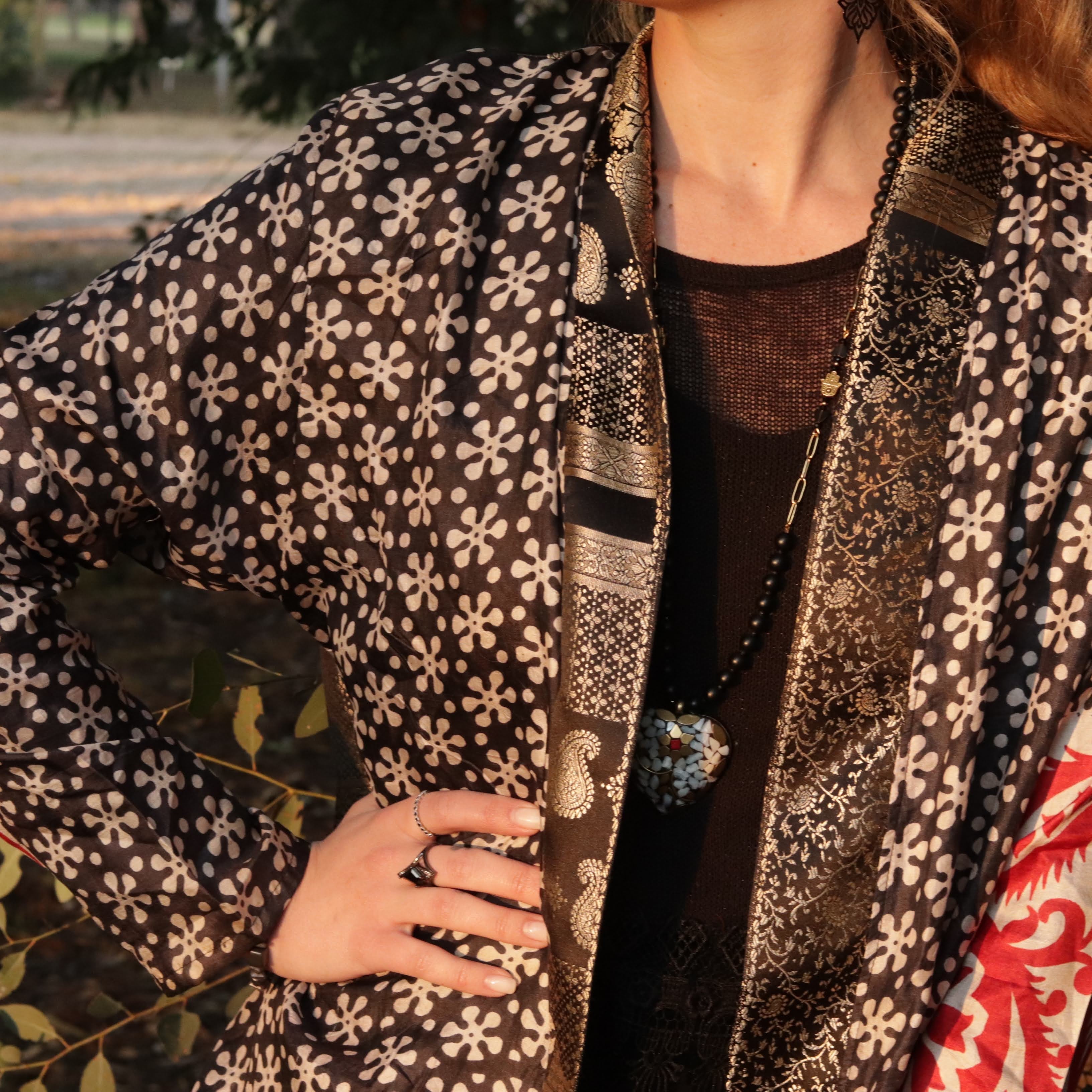 Snowflake & Paisley Silk Jacket