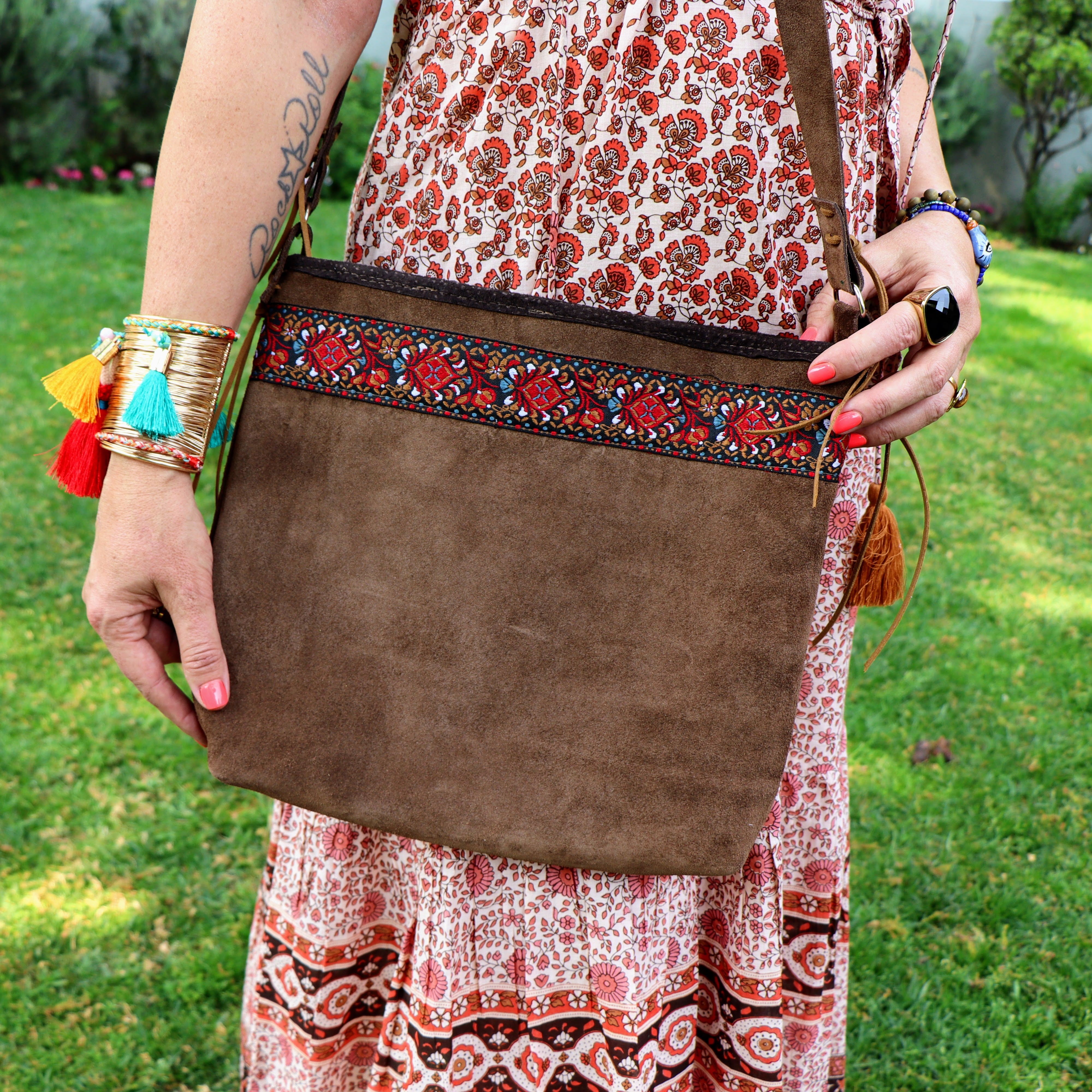 Solange's suede hobo bag