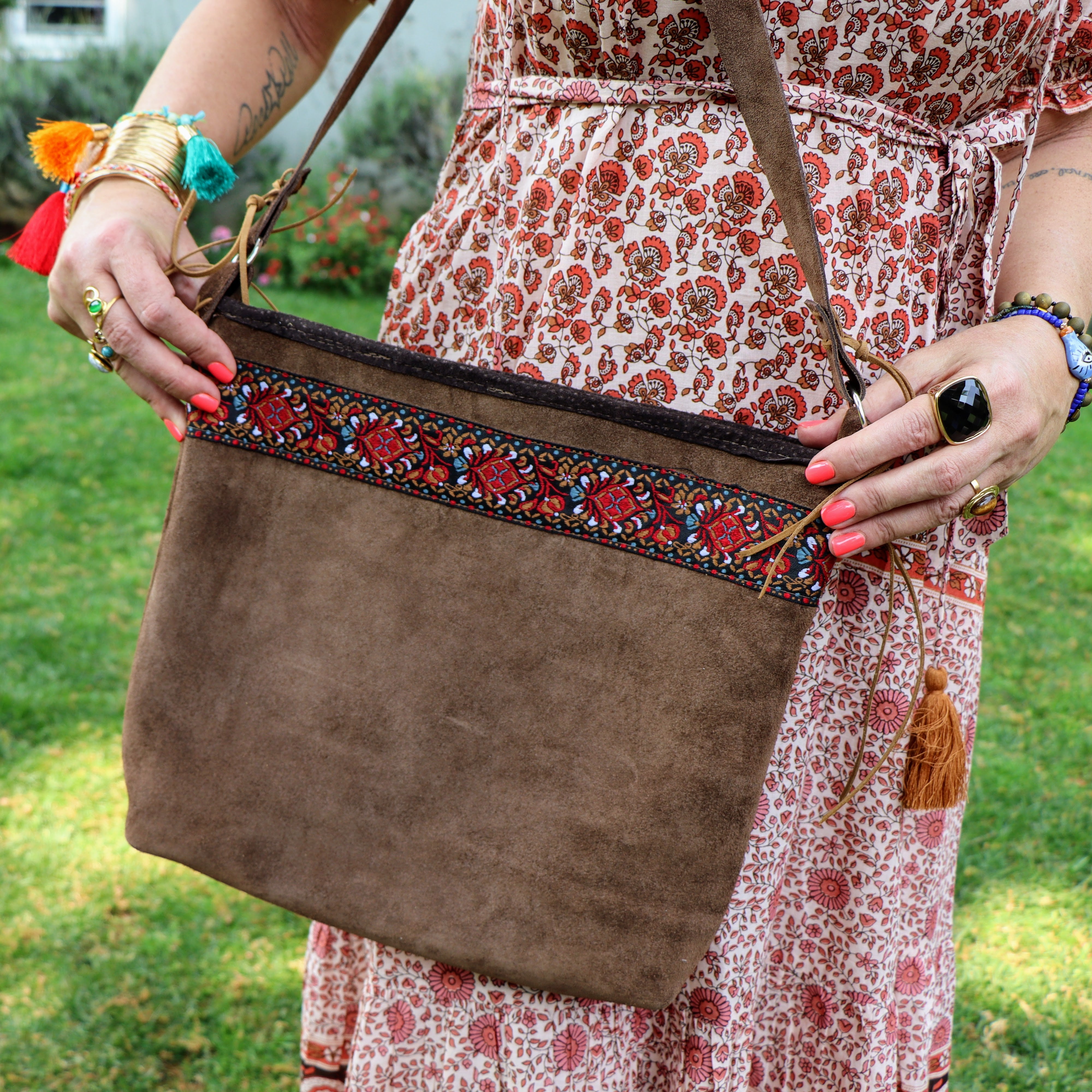 Solange's suede hobo bag