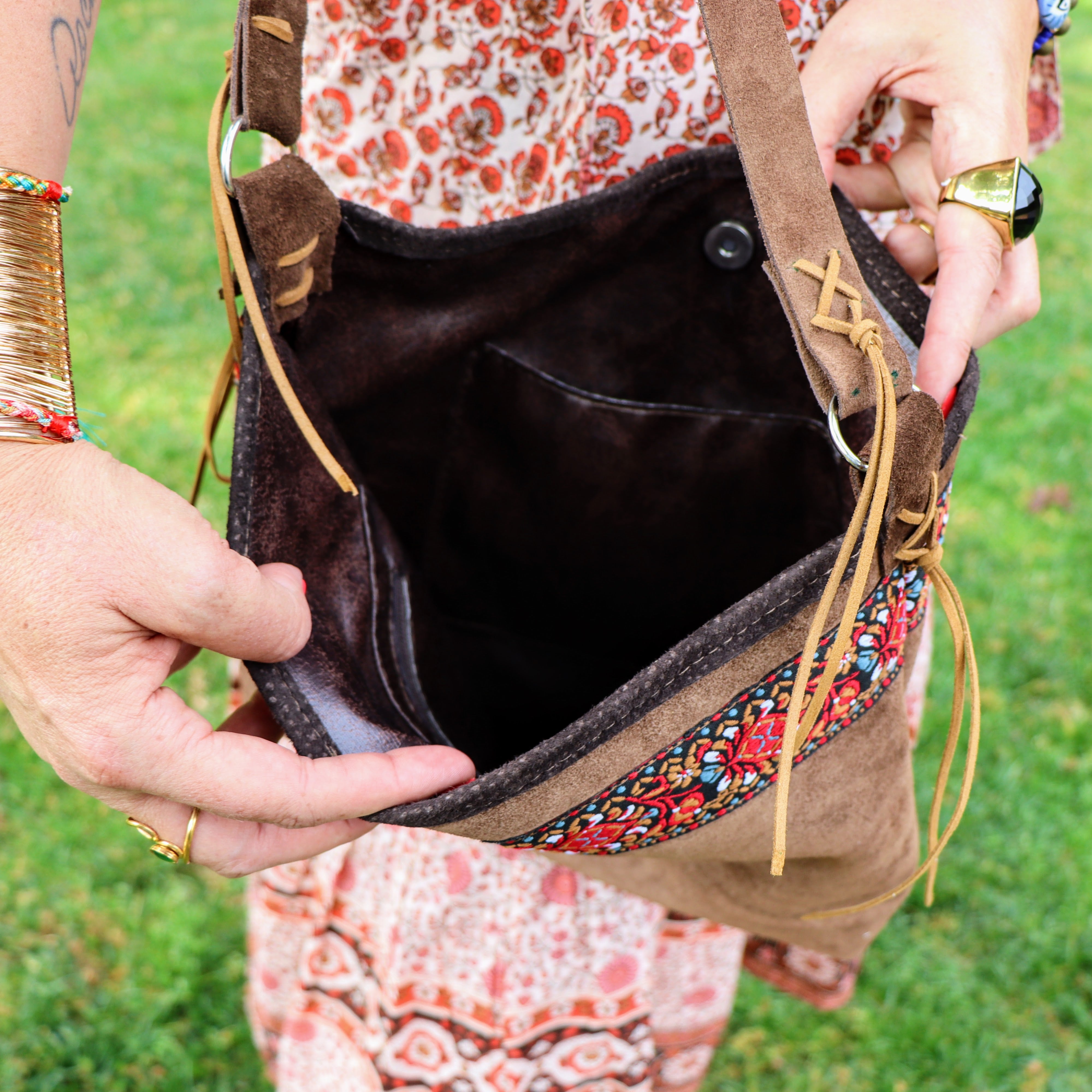 Solange's suede hobo bag