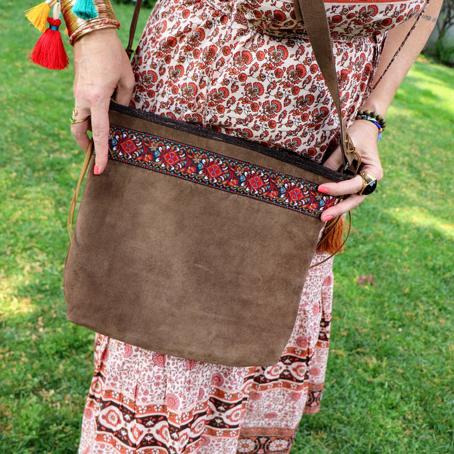 Solange's suede hobo bag