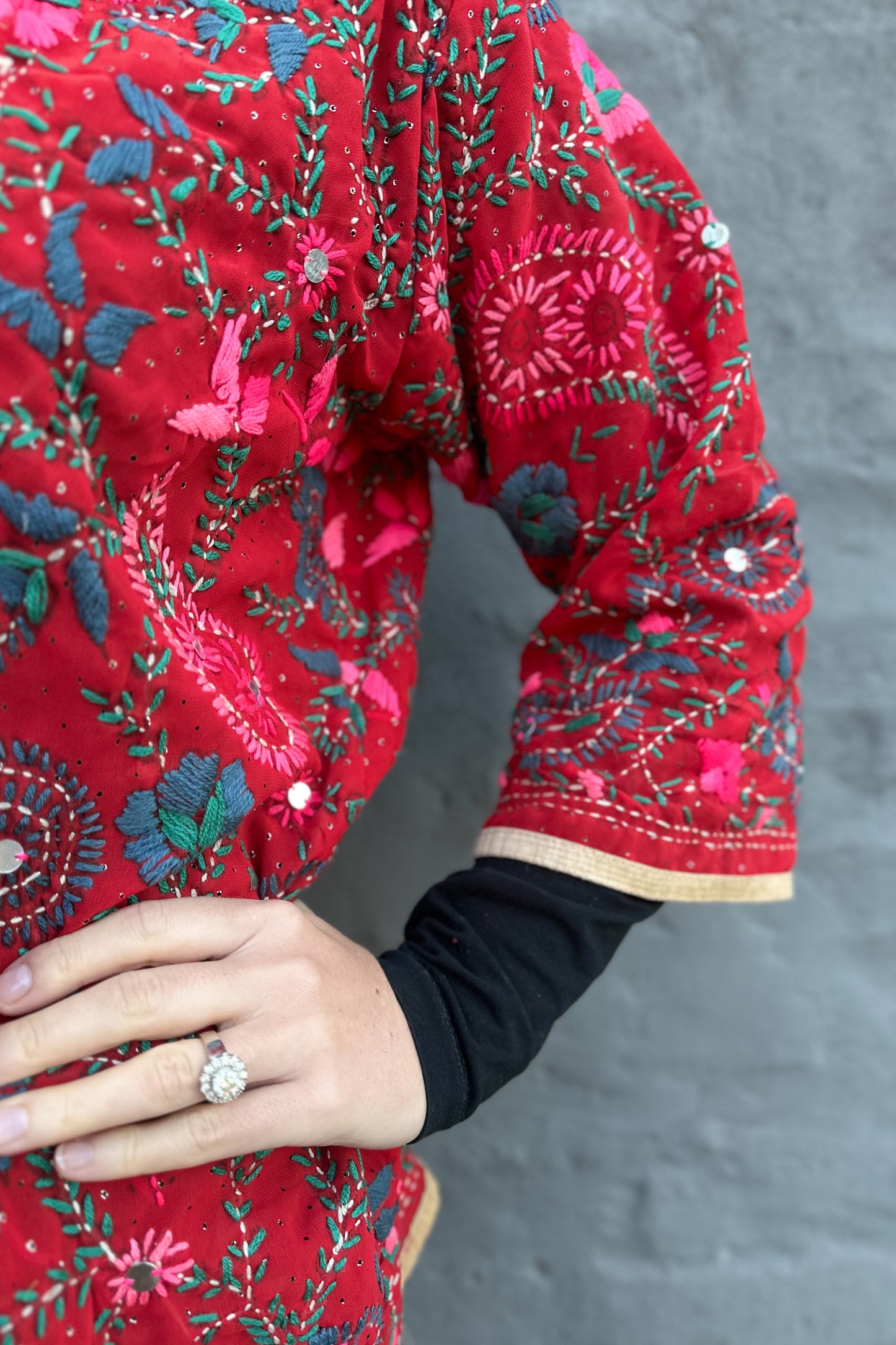 Phulkari Scarlet Paisley