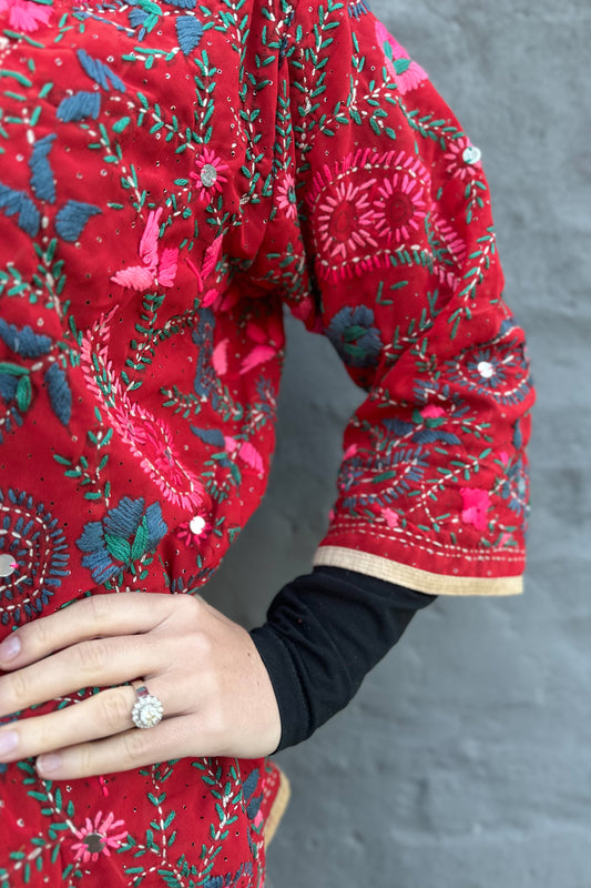 Phulkari Scarlet Paisley