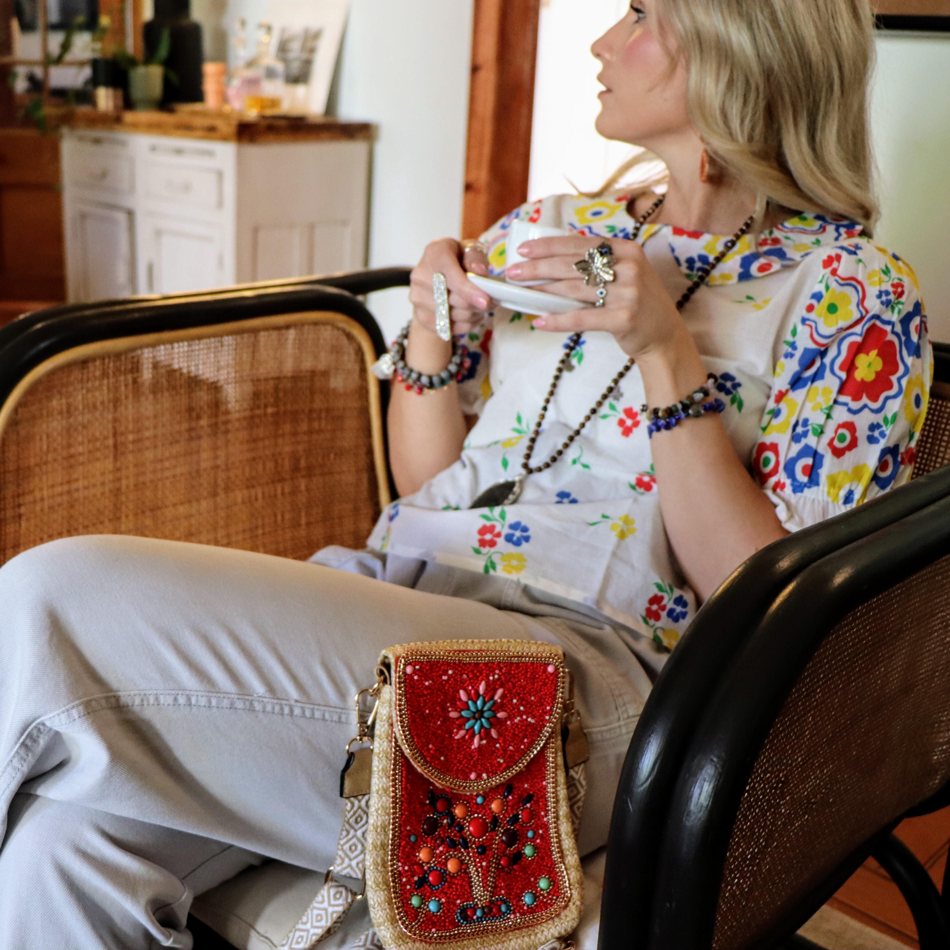 Chloe's crossbody bag in cherry