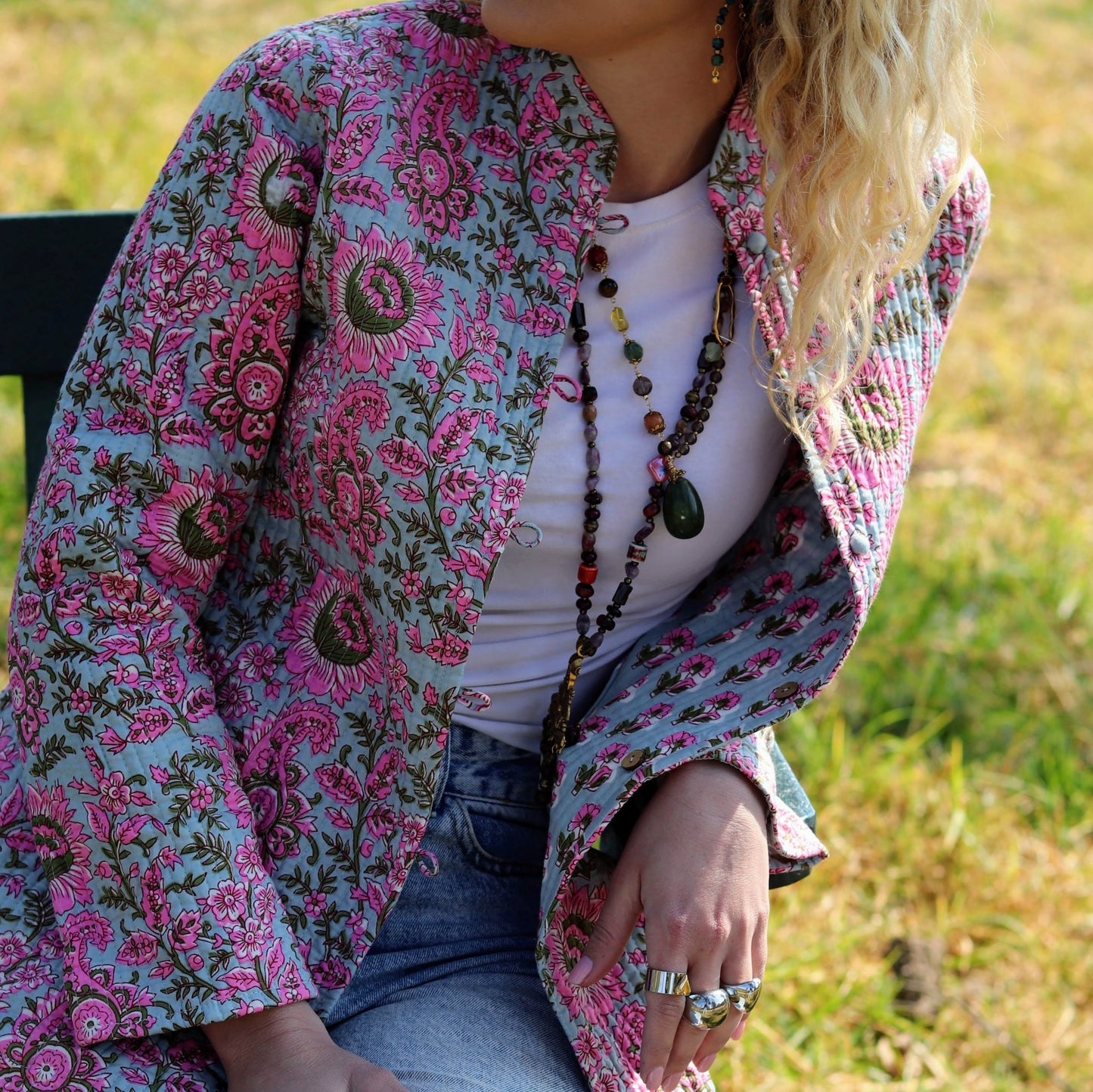 Reversible Quilted Cotton Coat In Protea Paisley- Handmade Jewellery - i am boho
