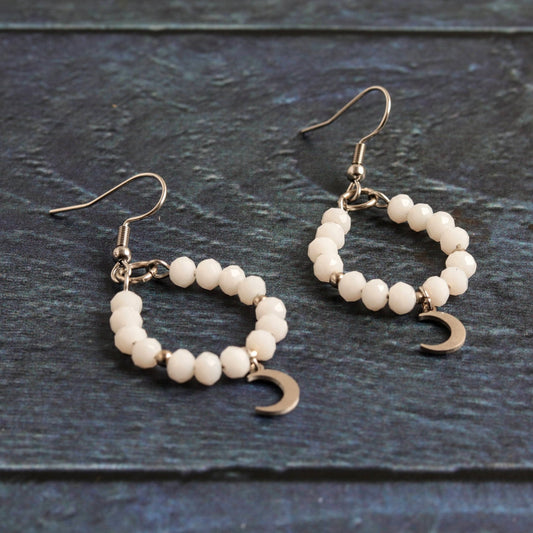 Waxing circle drop- Handmade Jewellery - i am boho