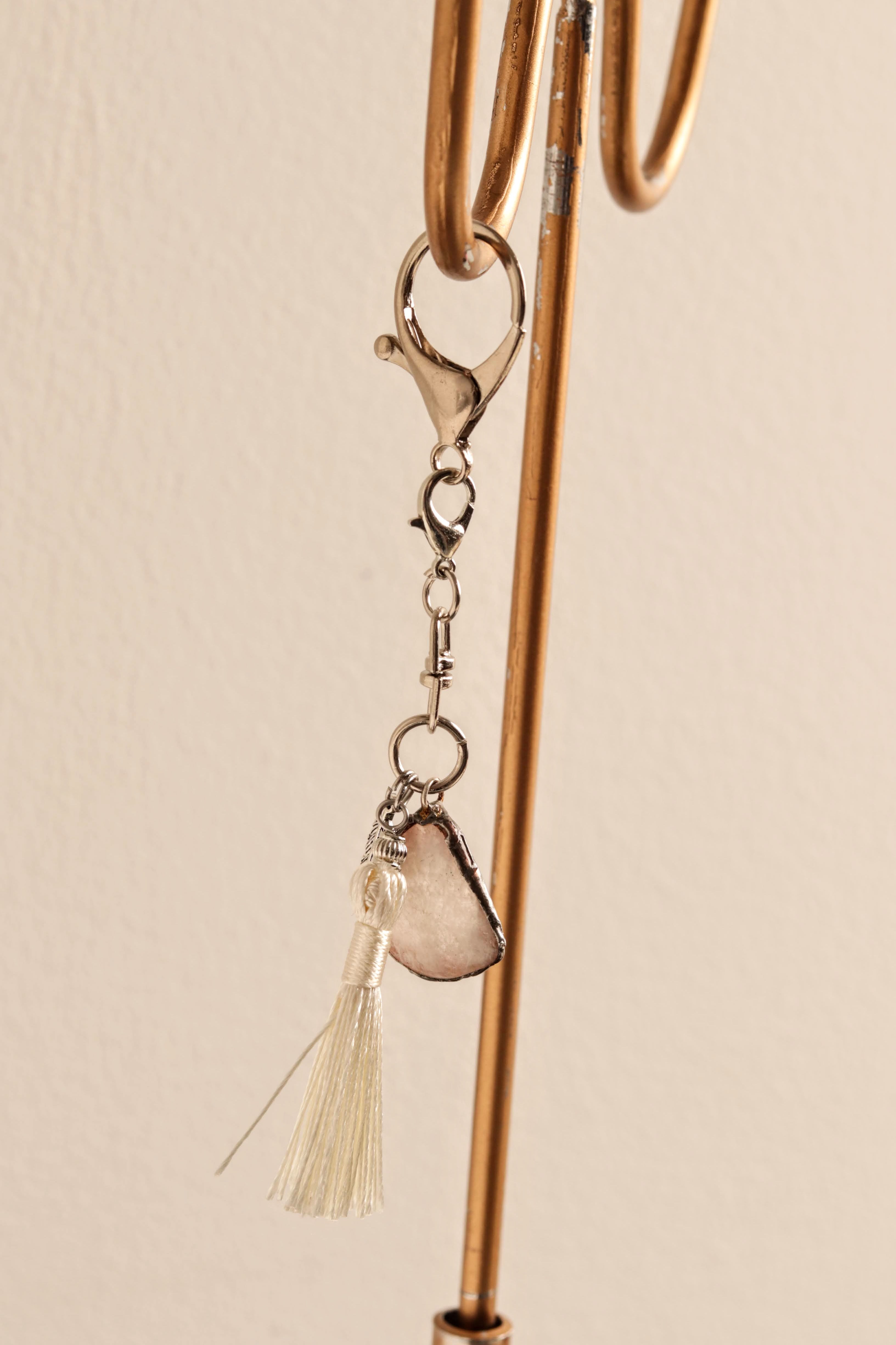 Silver Mist Tassel Bag Charm