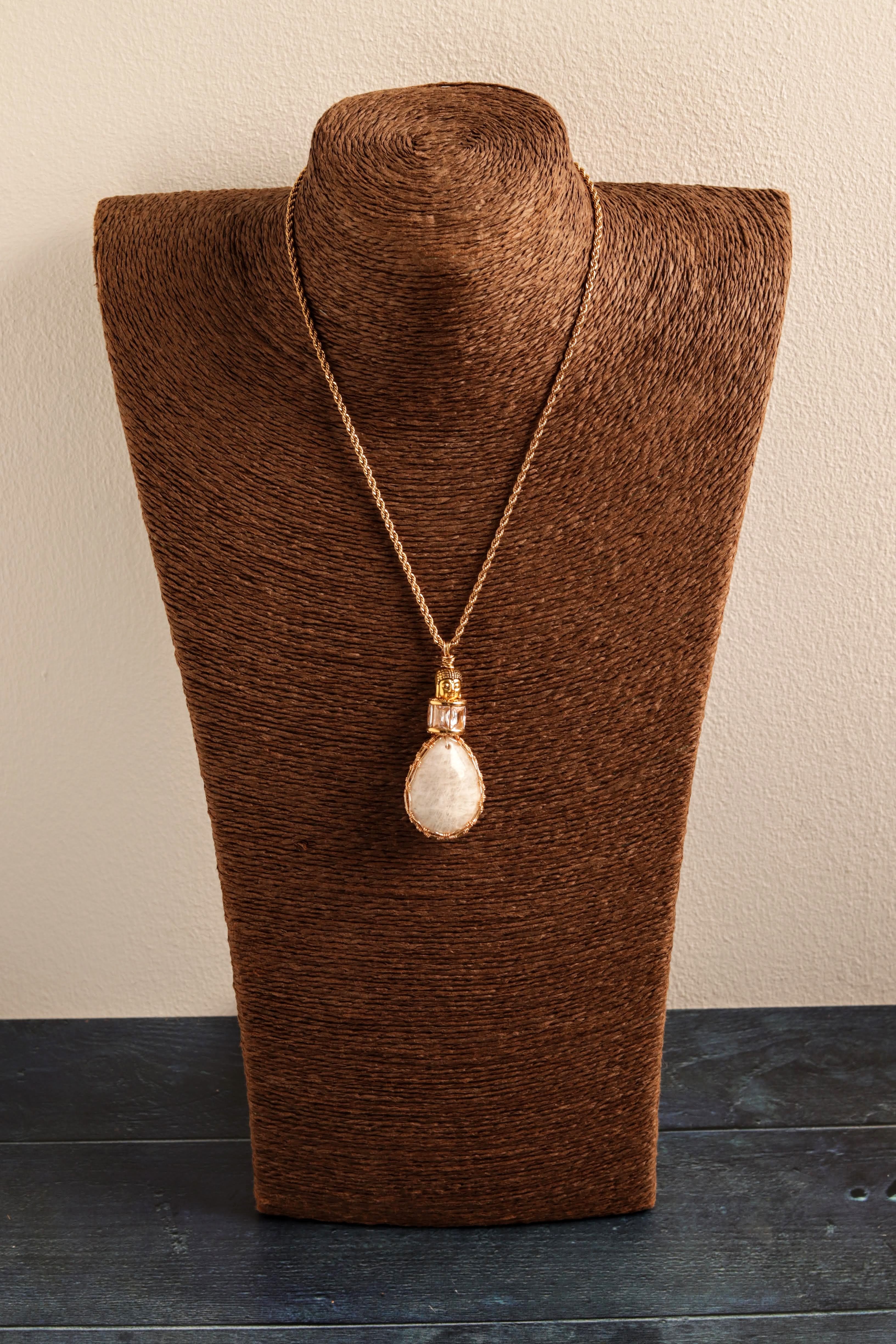 Buddha on moonstone