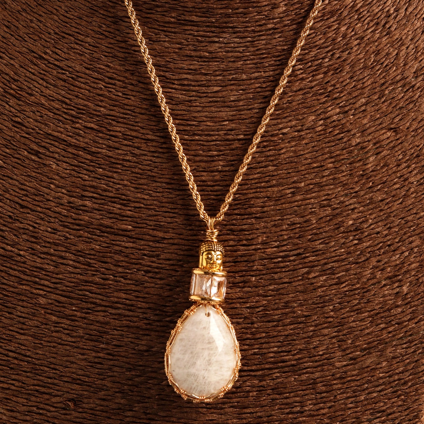 Buddha on moonstone