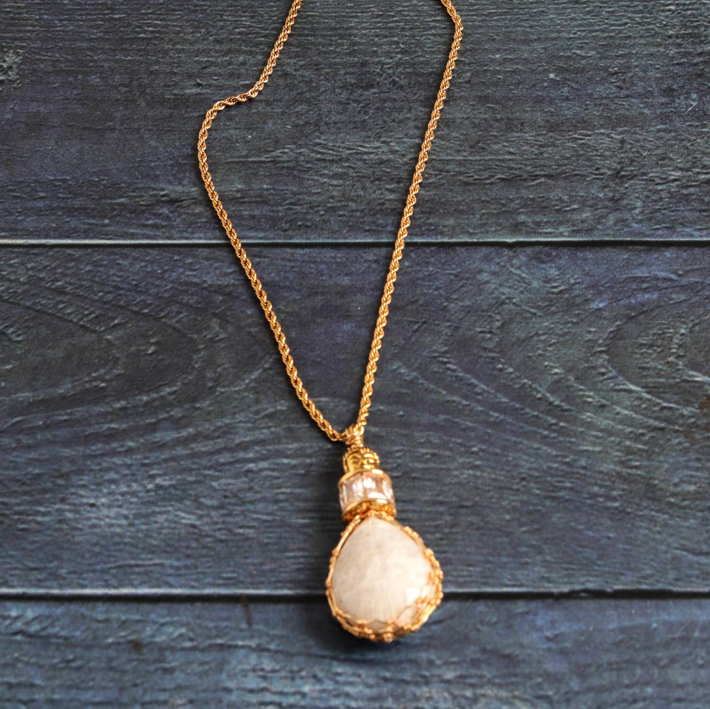 Buddha on moonstone