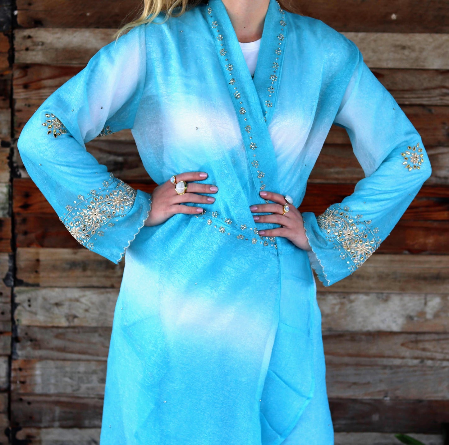 Tidal bloom wrap dress