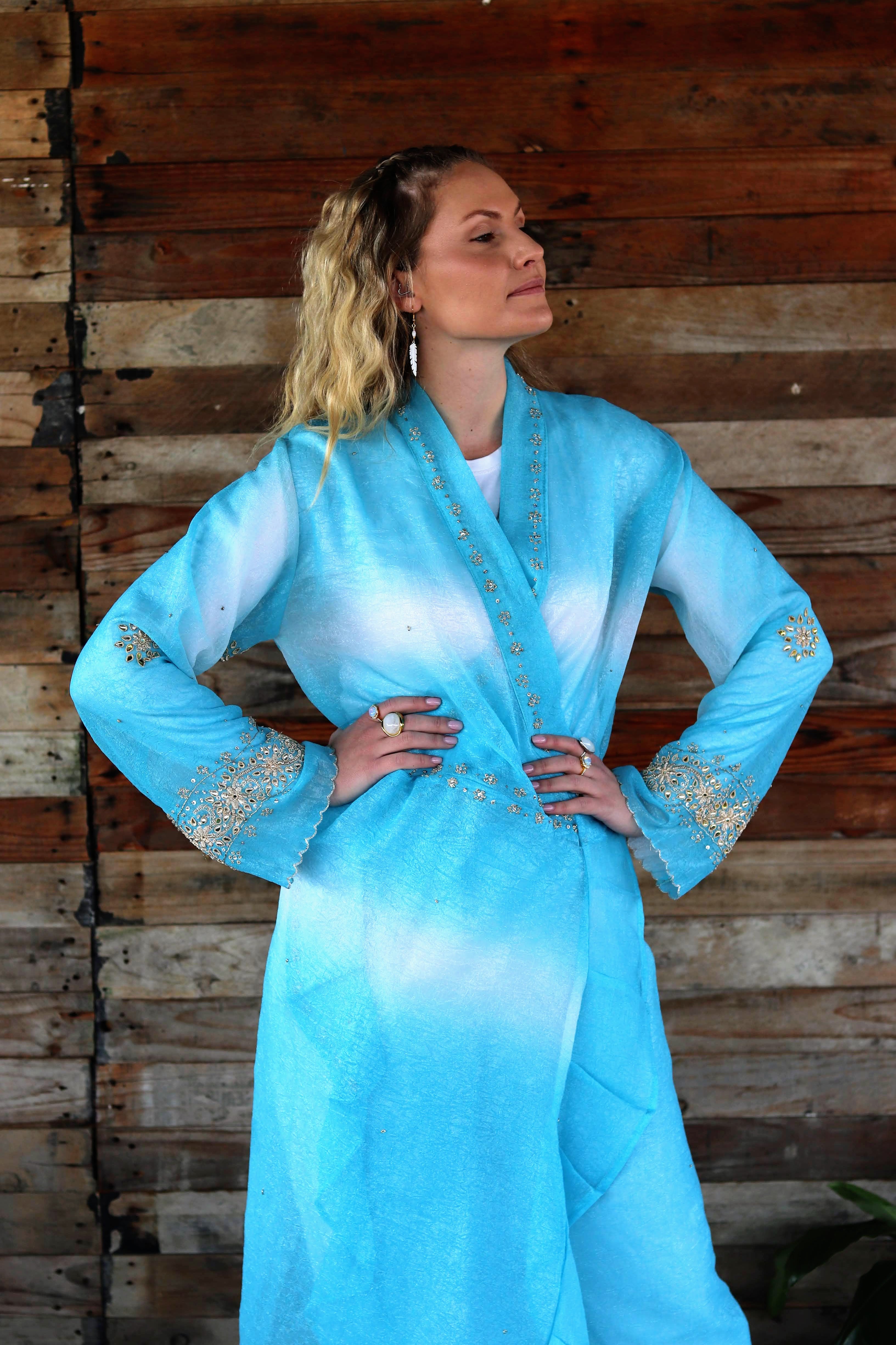 Tidal bloom wrap dress