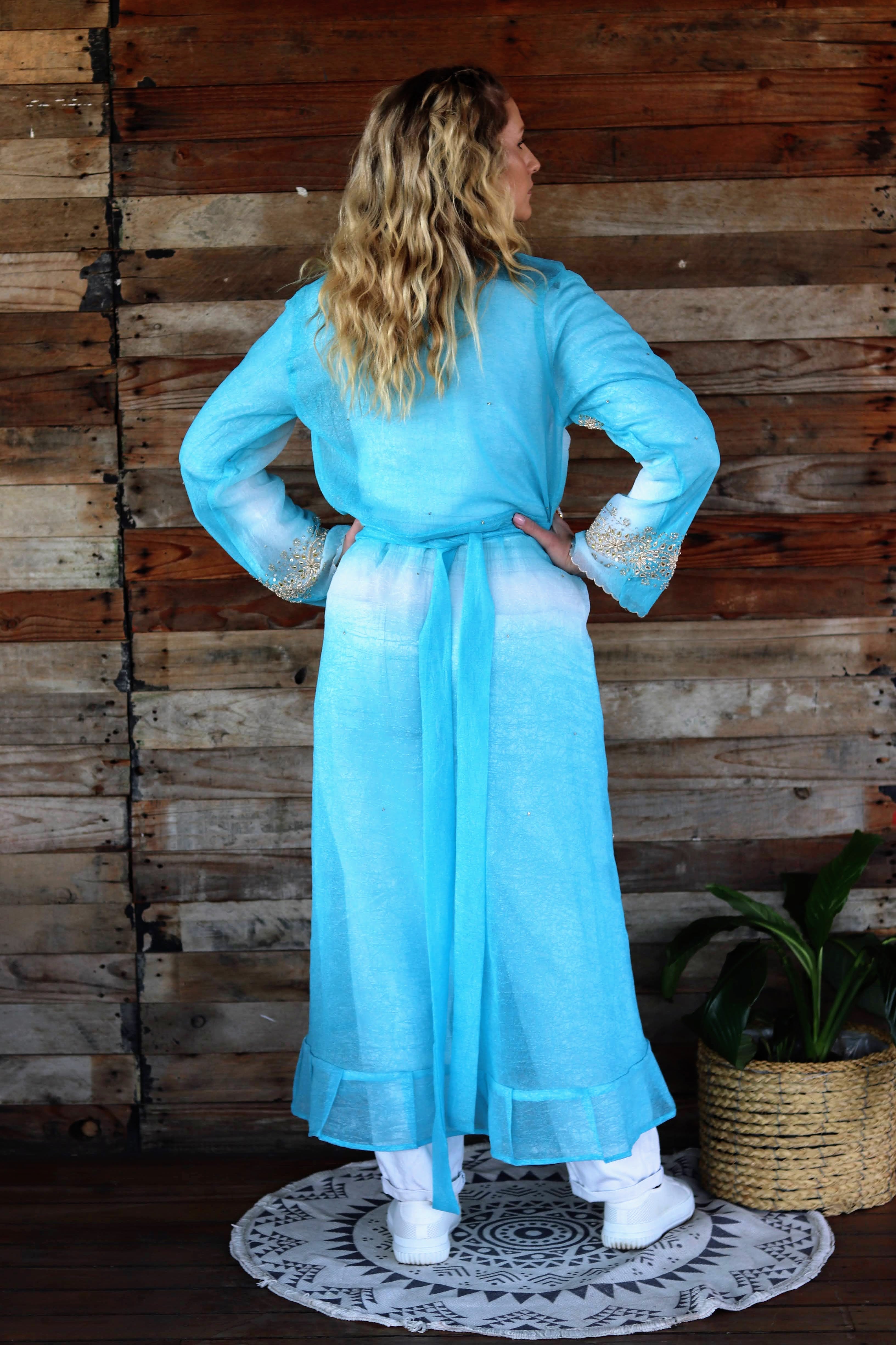 Tidal bloom wrap dress