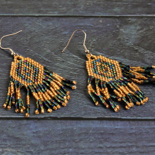Cobalt Fringe- Handmade Jewellery - i am boho