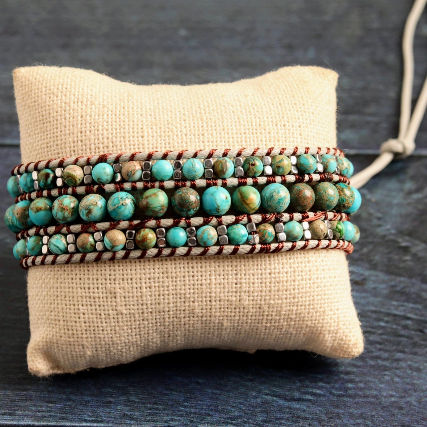 River Stone Cuff- Handmade Jewellery - i am boho