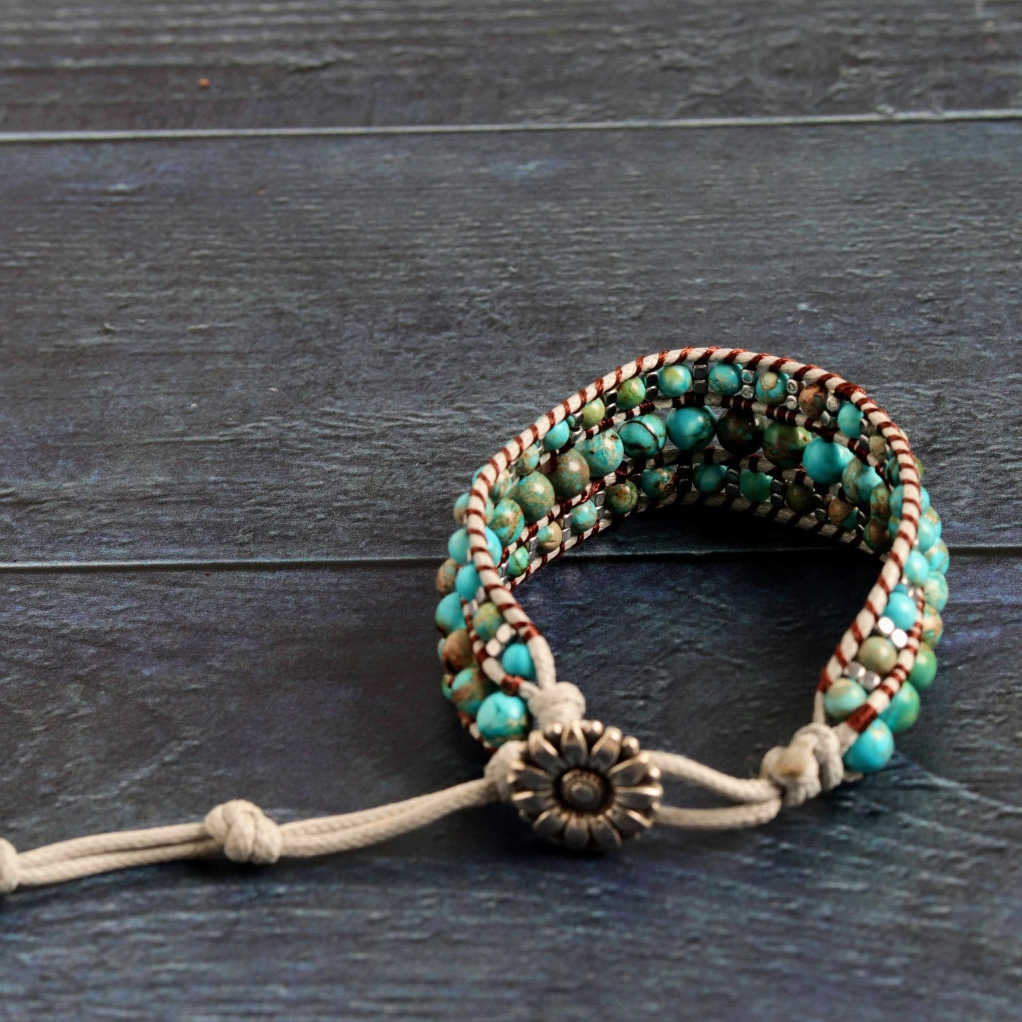 River Stone Cuff- Handmade Jewellery - i am boho