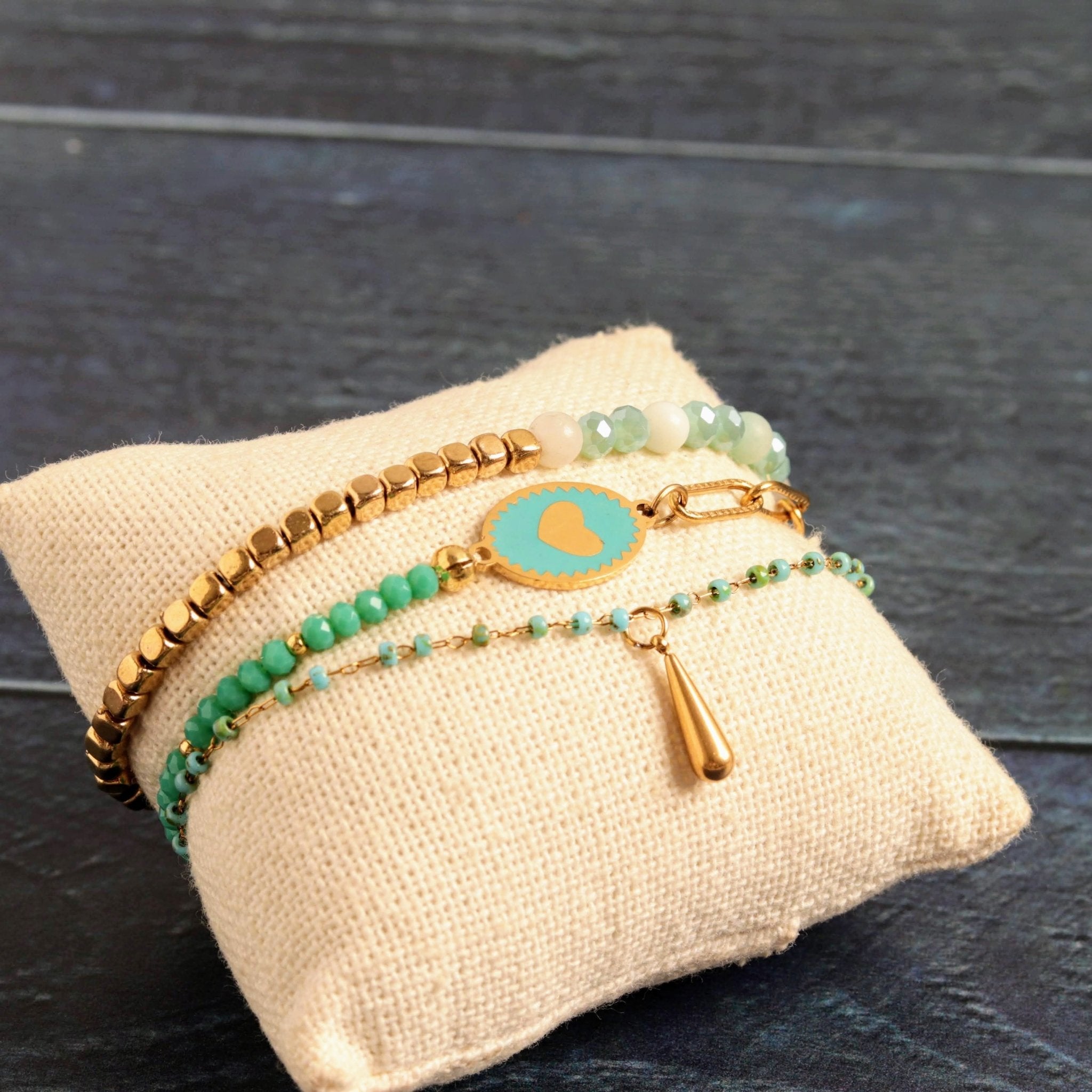 Seafoam stack- Handmade Jewellery - i am boho
