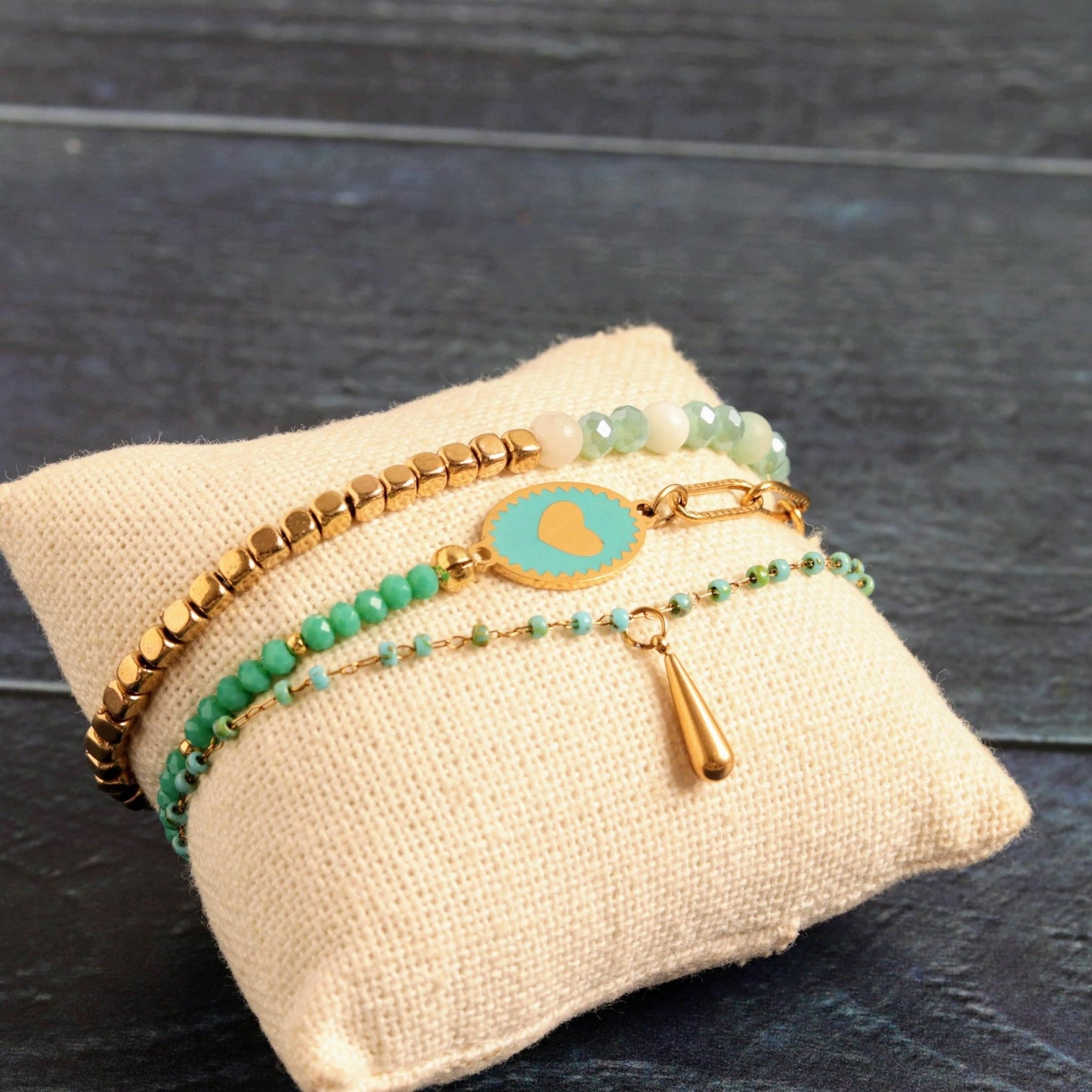Seafoam stack- Handmade Jewellery - i am boho