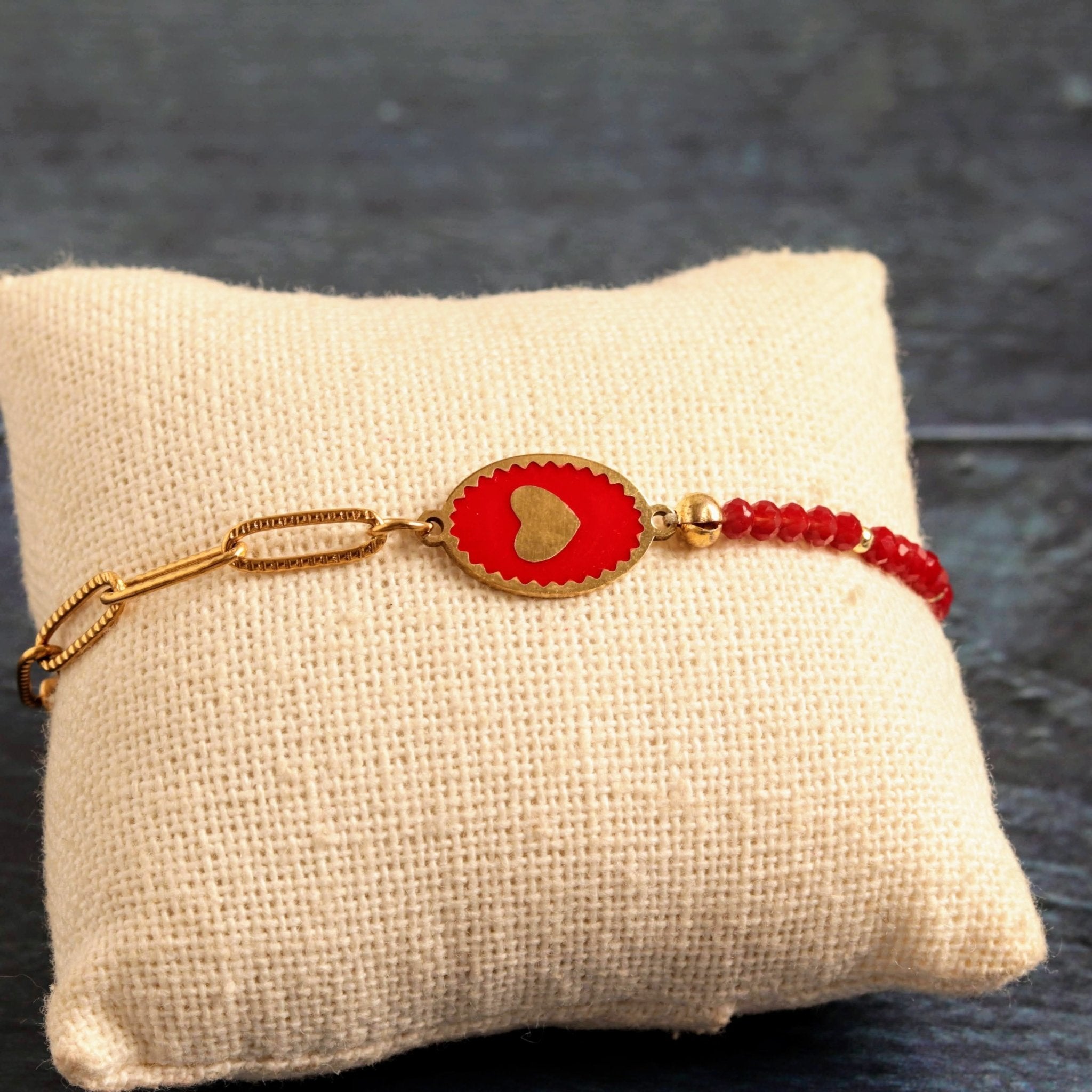 Little red heart- Handmade Jewellery - i am boho