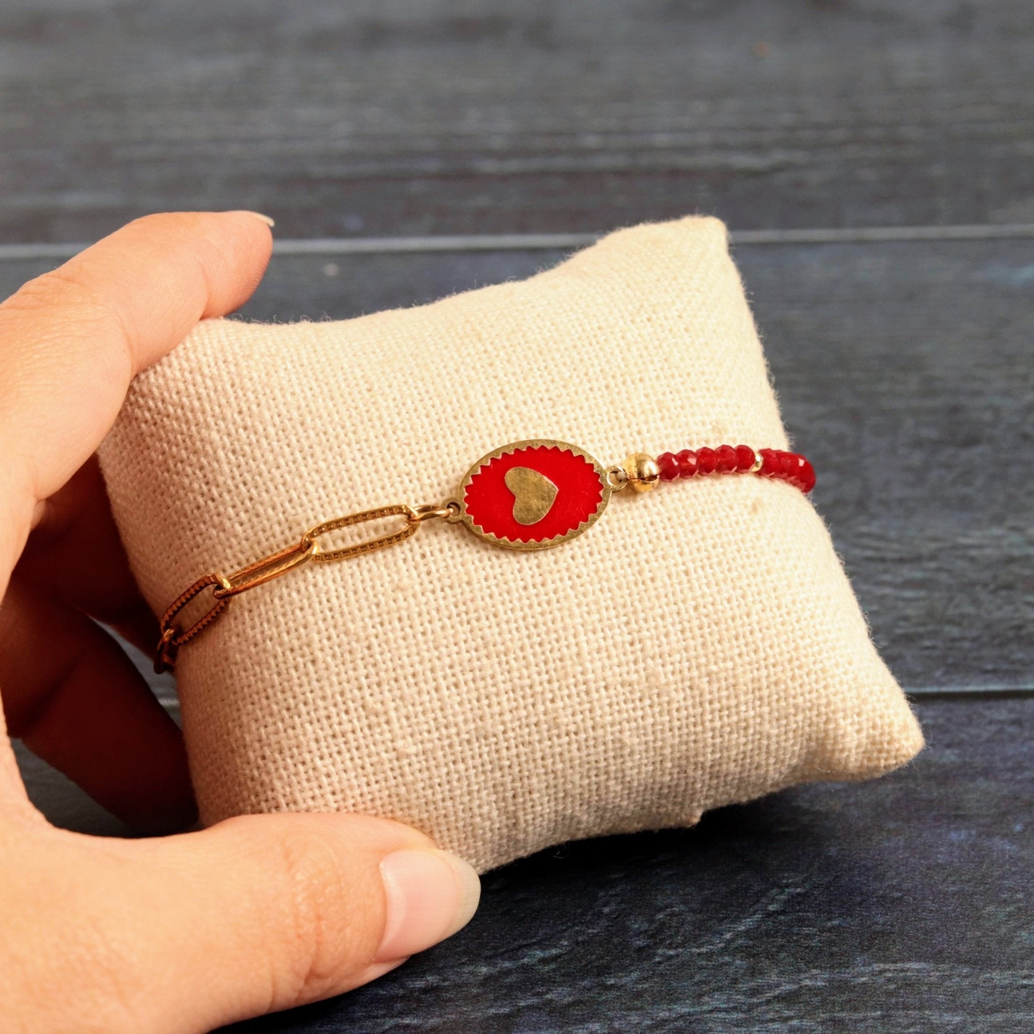Little red heart- Handmade Jewellery - i am boho