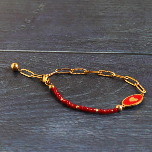 Little red heart- Handmade Jewellery - i am boho